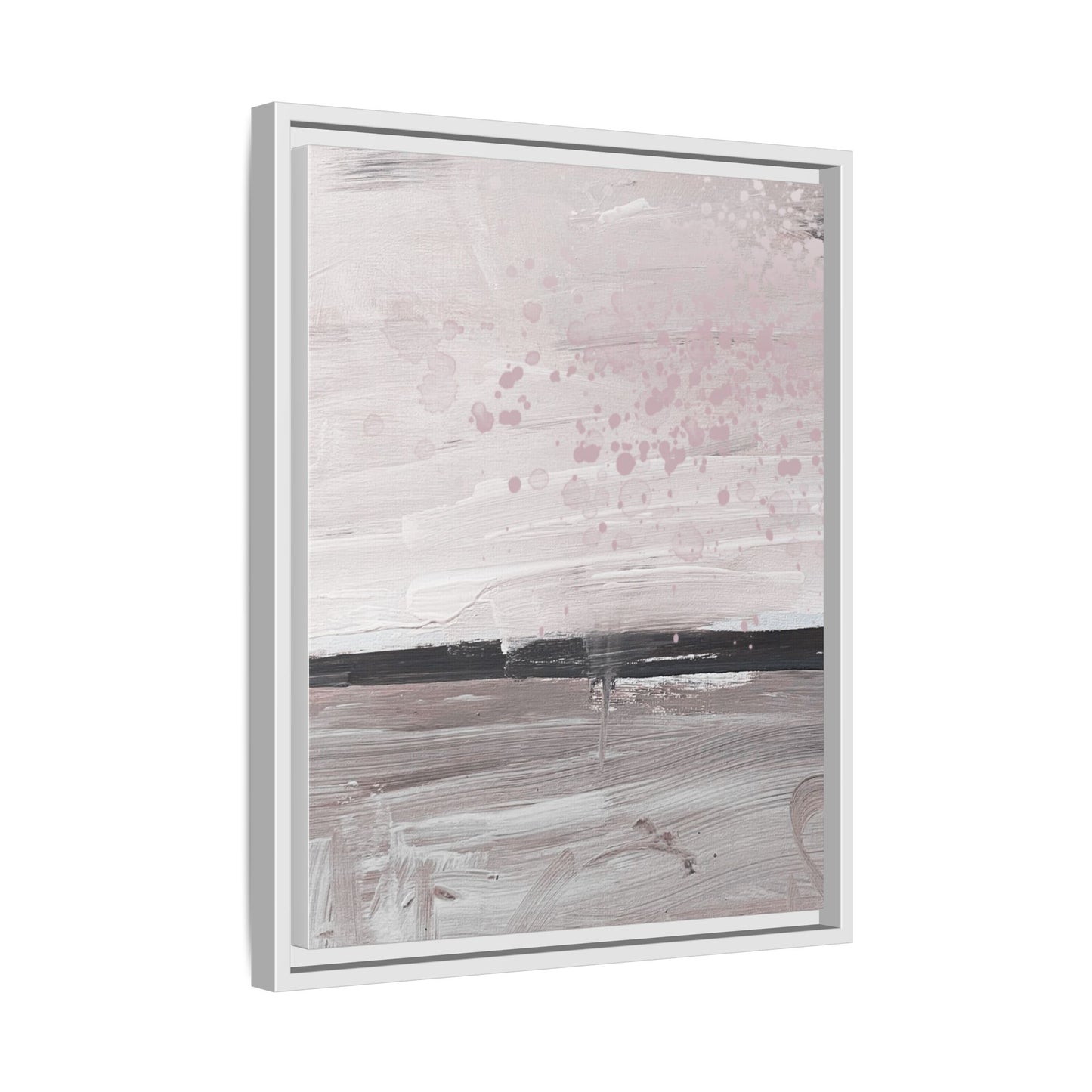 Abstract Pastel Horizon Matte Canvas Print (Framed)