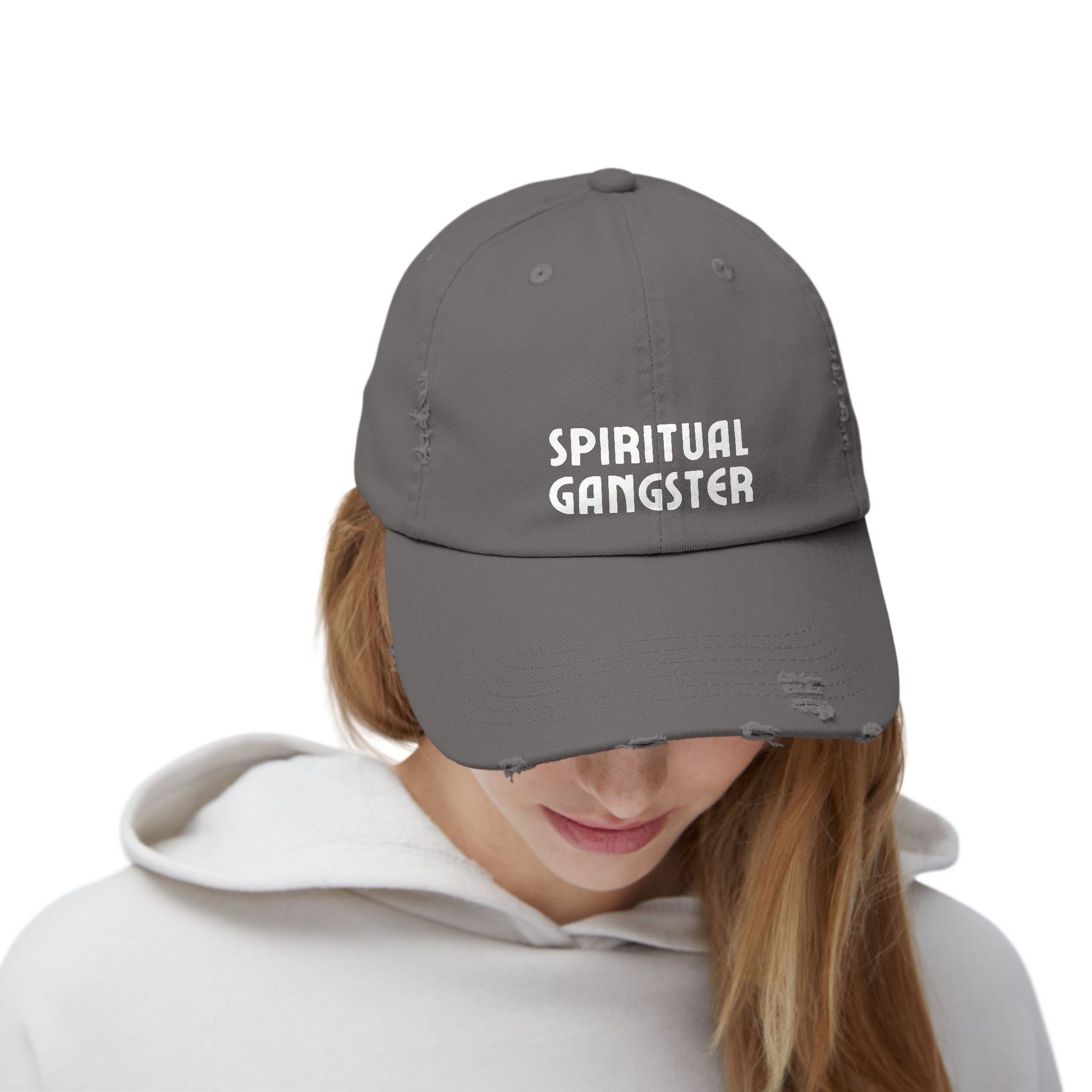 Spiritual Gangster Distressed Cap — Vintage Boho Yoga Hat - Fortunate Lemon Shop