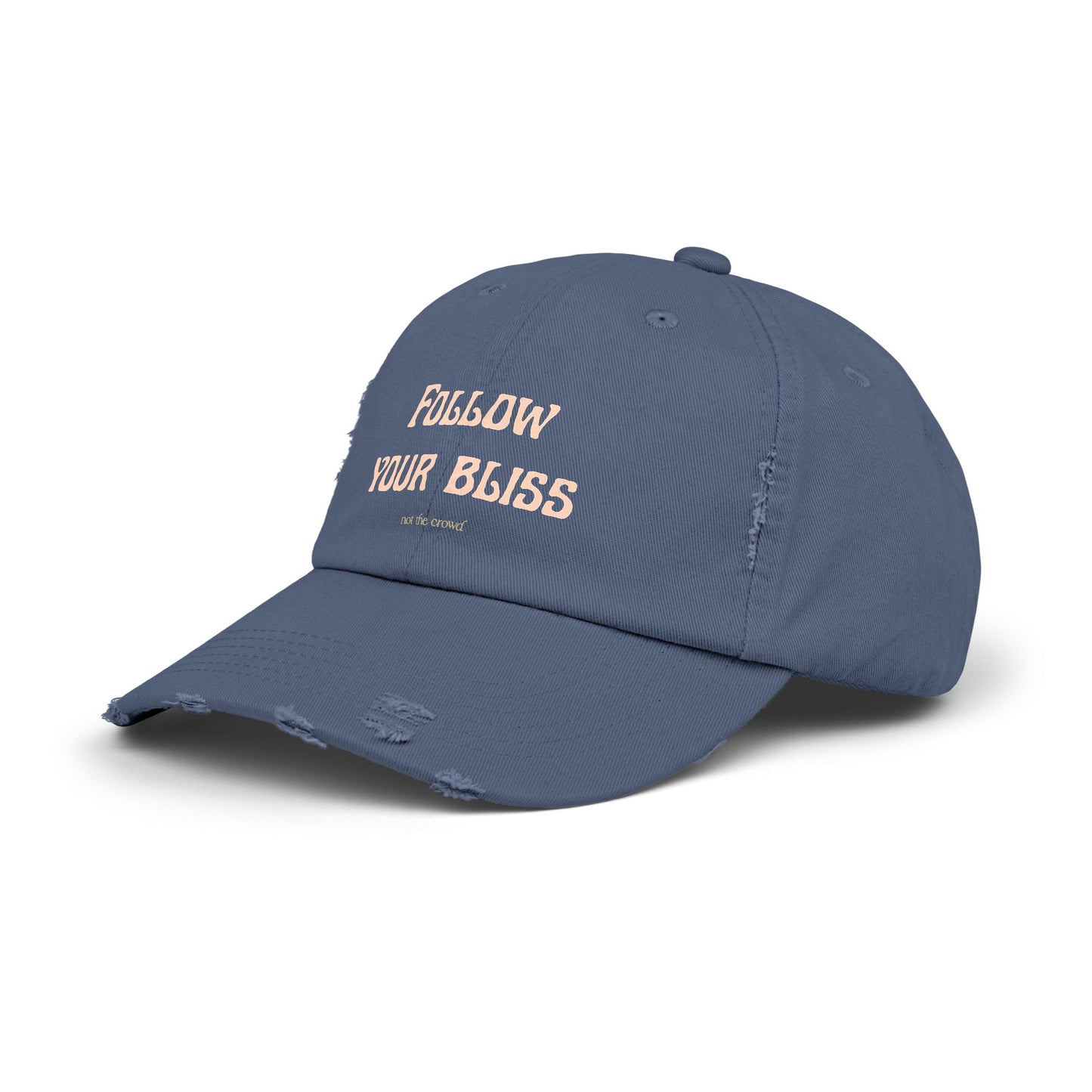 Distressed Dad Hat - "Follow Your Bliss" Embroidered Cap - Fortunate Lemon Shop