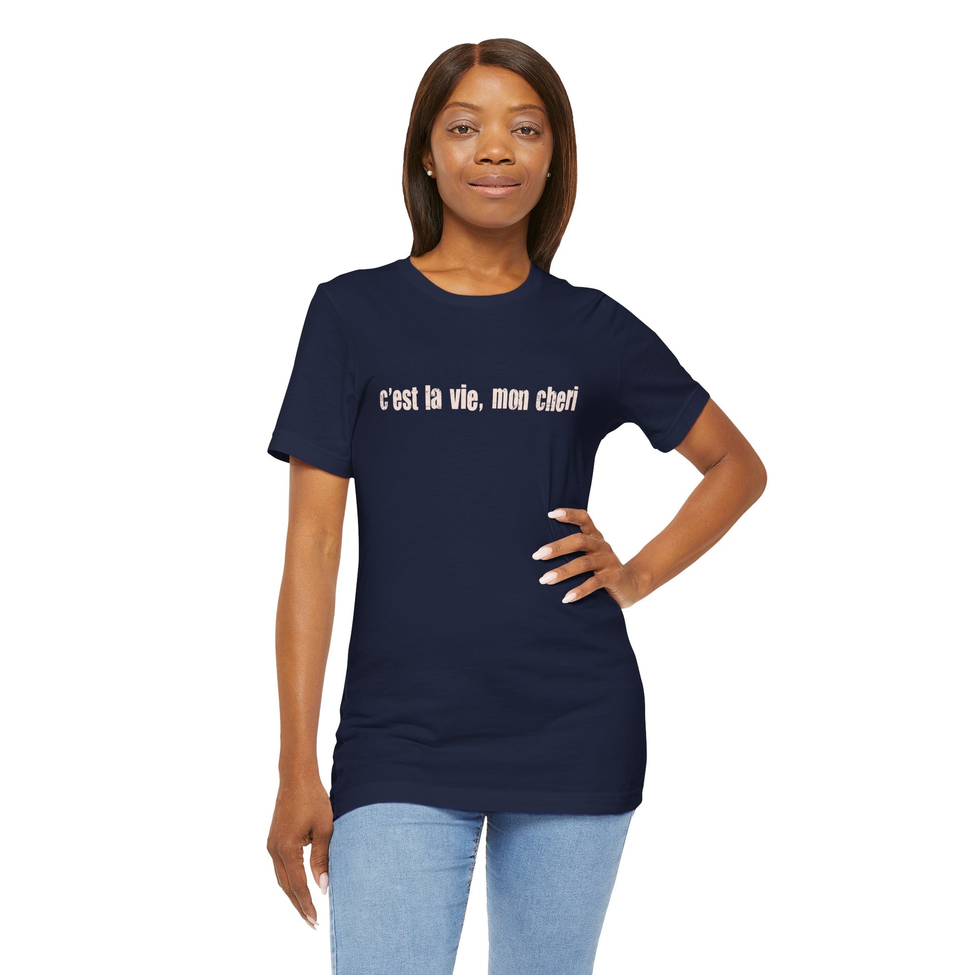 C'est la Vie Mon Cheri Tee — French Phrase Graphic T-Shirt - Fortunate Lemon Shop