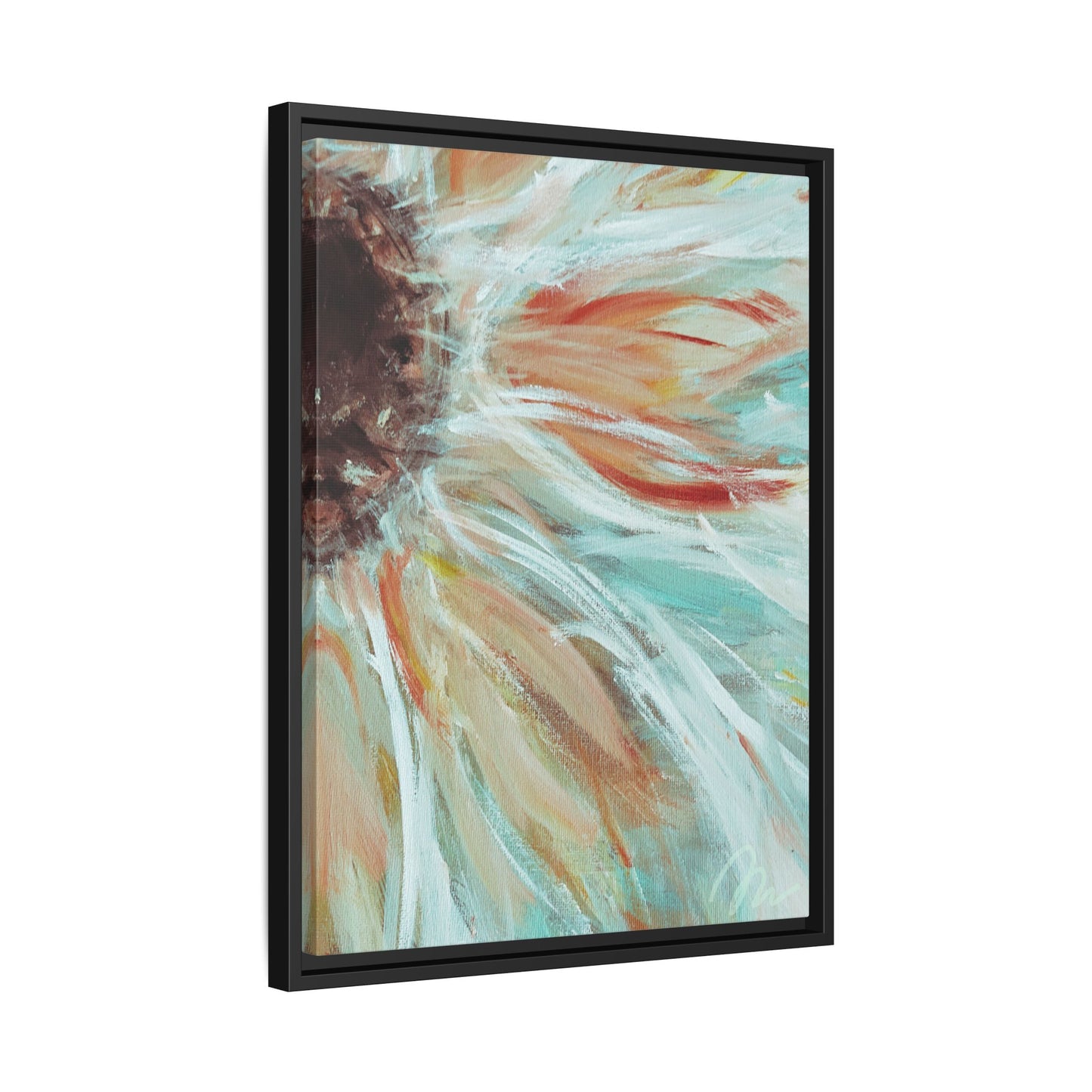 Abstract Floral Burst Framed Canvas - Fortunate Lemon Shop