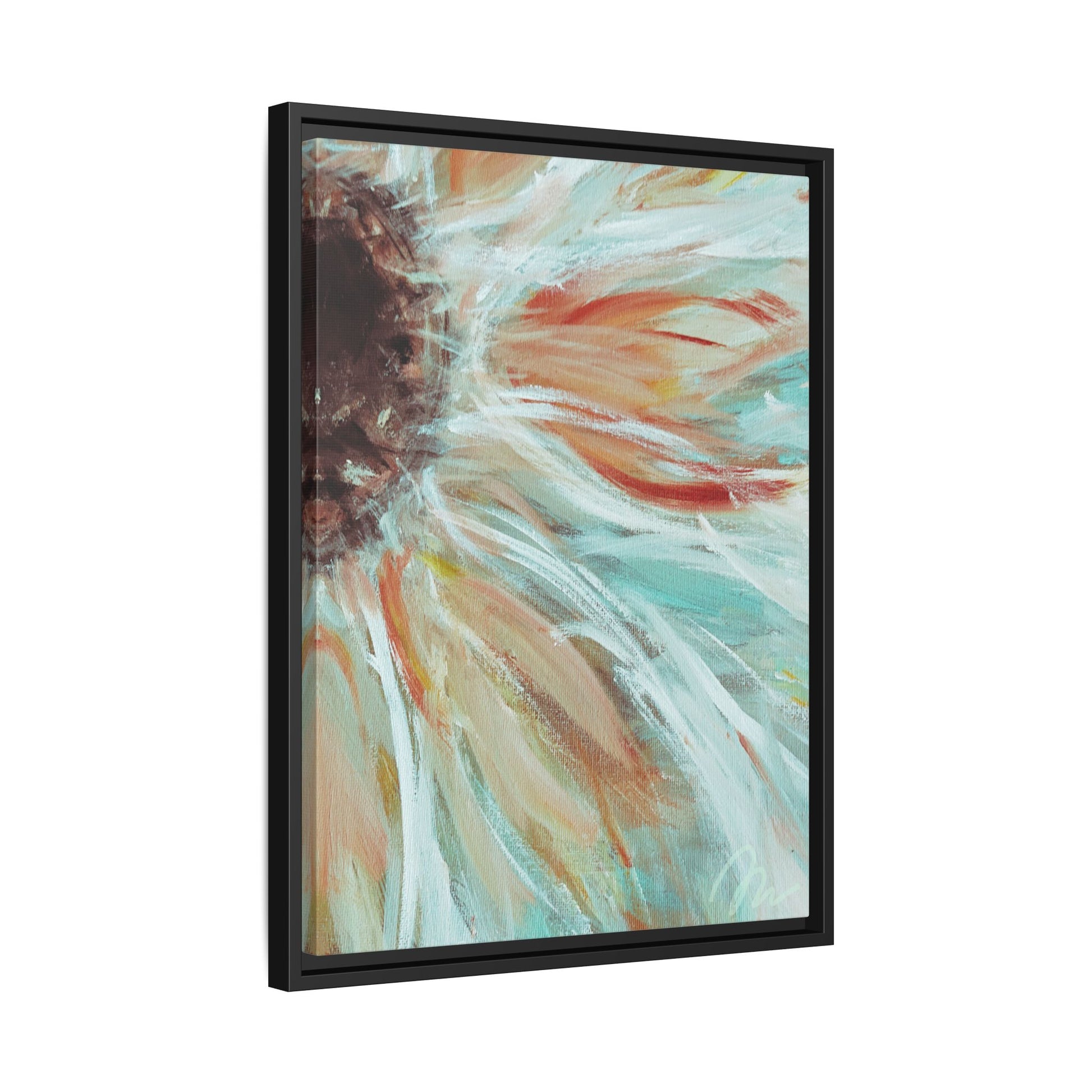 Abstract Floral Burst Framed Canvas - Fortunate Lemon Shop