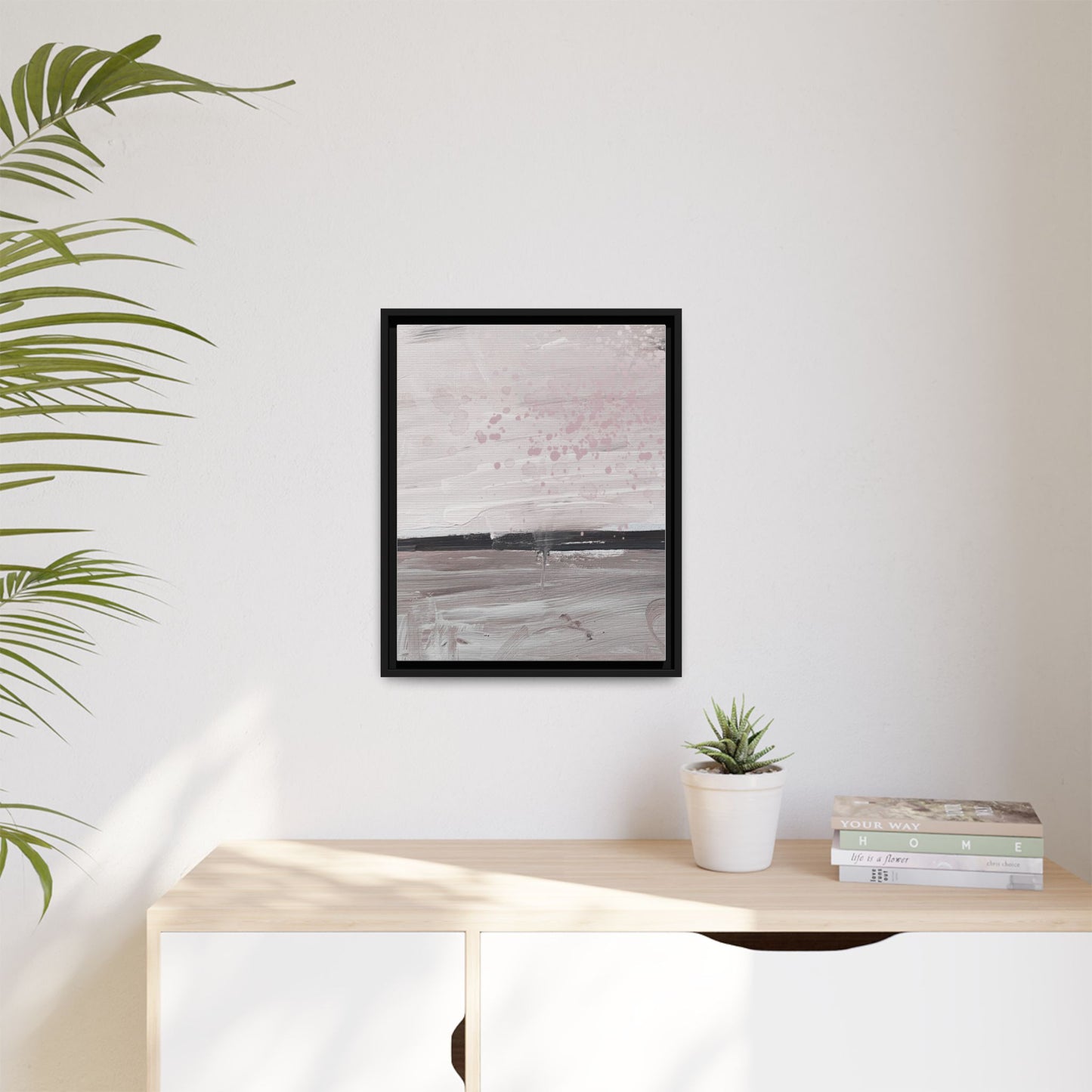 Abstract Pastel Horizon Matte Canvas Print (Framed)