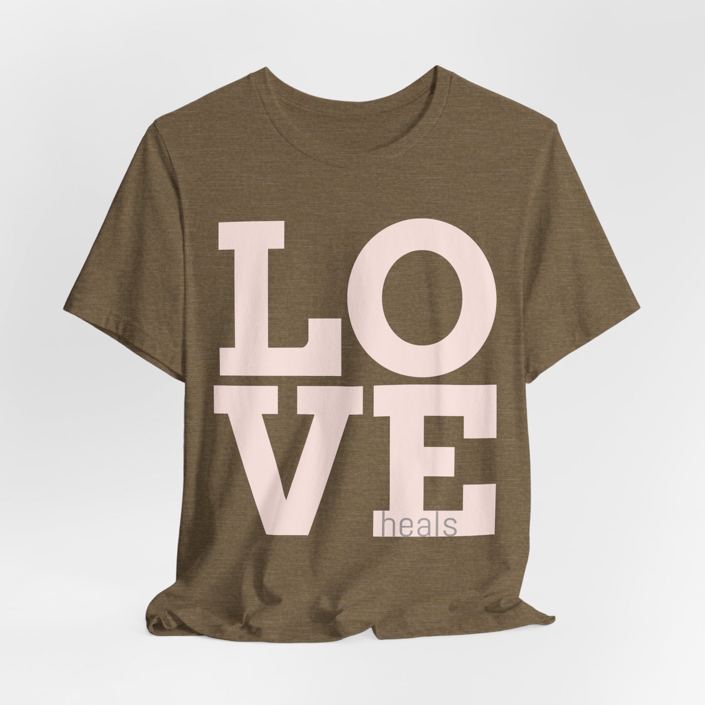 Love Heals Graphic Tee — Inspirational Pink Unisex T-Shirt - Fortunate Lemon Shop