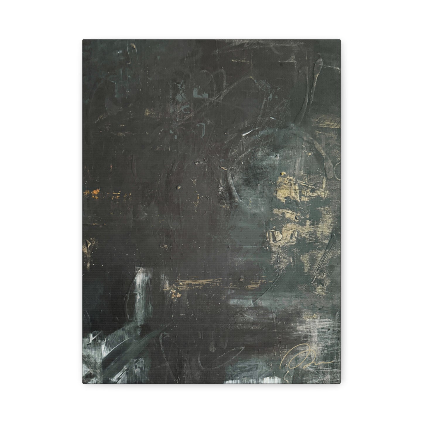 Black Moon Lilith Canvas Art — Moody Textured Wall Print, Stretched 1.25" - Fortunate Lemon Shop