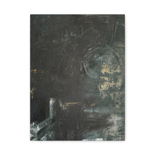 Black Moon Lilith Canvas Art — Moody Textured Wall Print, Stretched 1.25" - Fortunate Lemon Shop