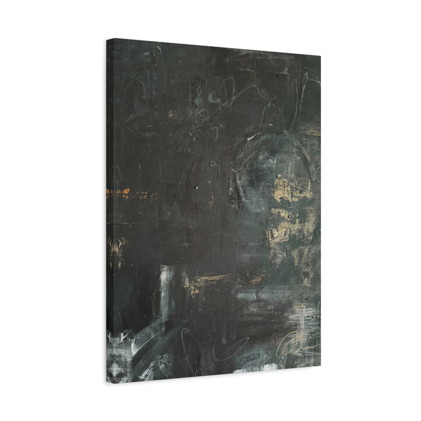 Black Moon Lilith Canvas Art — Moody Textured Wall Print, Stretched 1.25" - Fortunate Lemon Shop