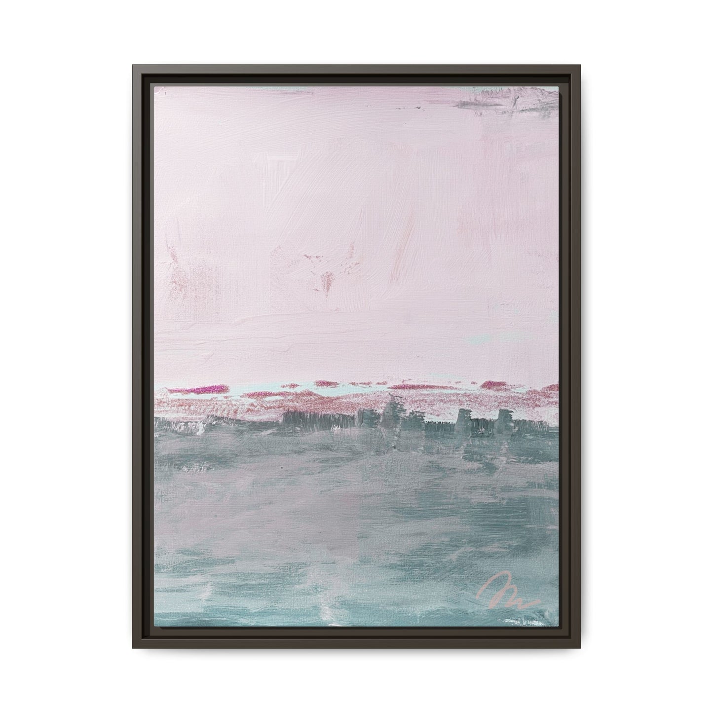Abstract Pastel Seascape Canvas Print — Framed Matte Wall Art - Fortunate Lemon Shop