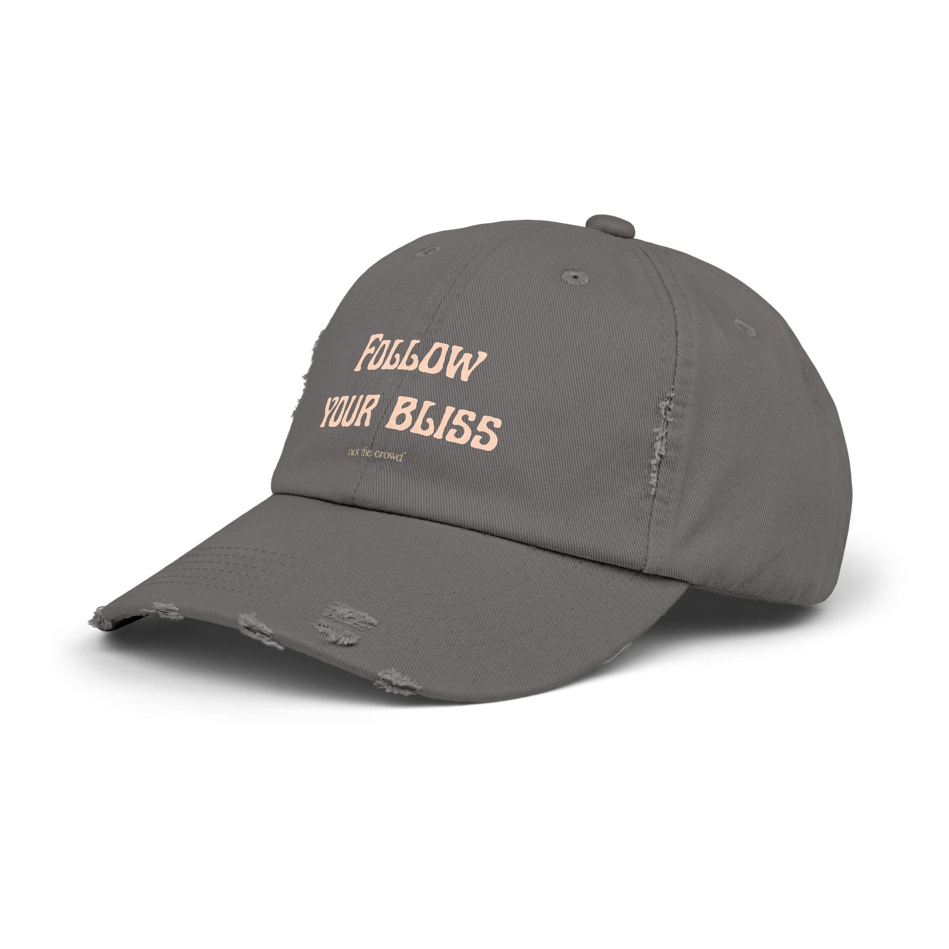 Distressed Dad Hat - "Follow Your Bliss" Embroidered Cap - Fortunate Lemon Shop