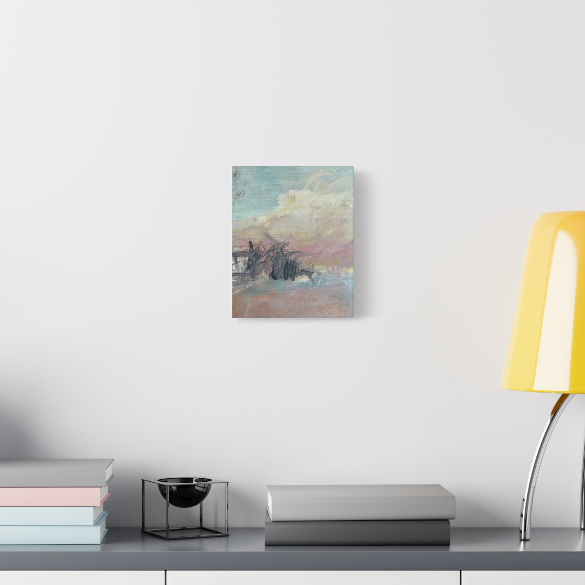 Abstract Coastal Pastel Canvas Print — Matte Stretched Wall Art - Fortunate Lemon Shop