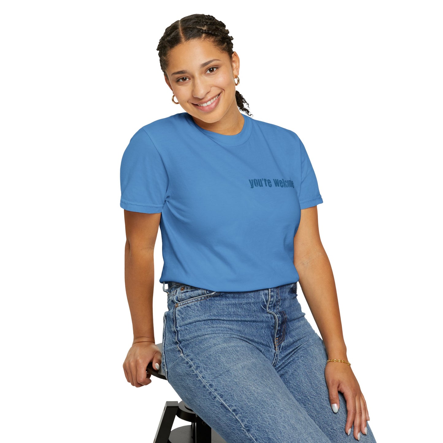 T-Shirt — “You’re Welcome” Motivational Graphic Tee (Back Quote: "I Can’t Make People Like Me…") - Fortunate Lemon Shop