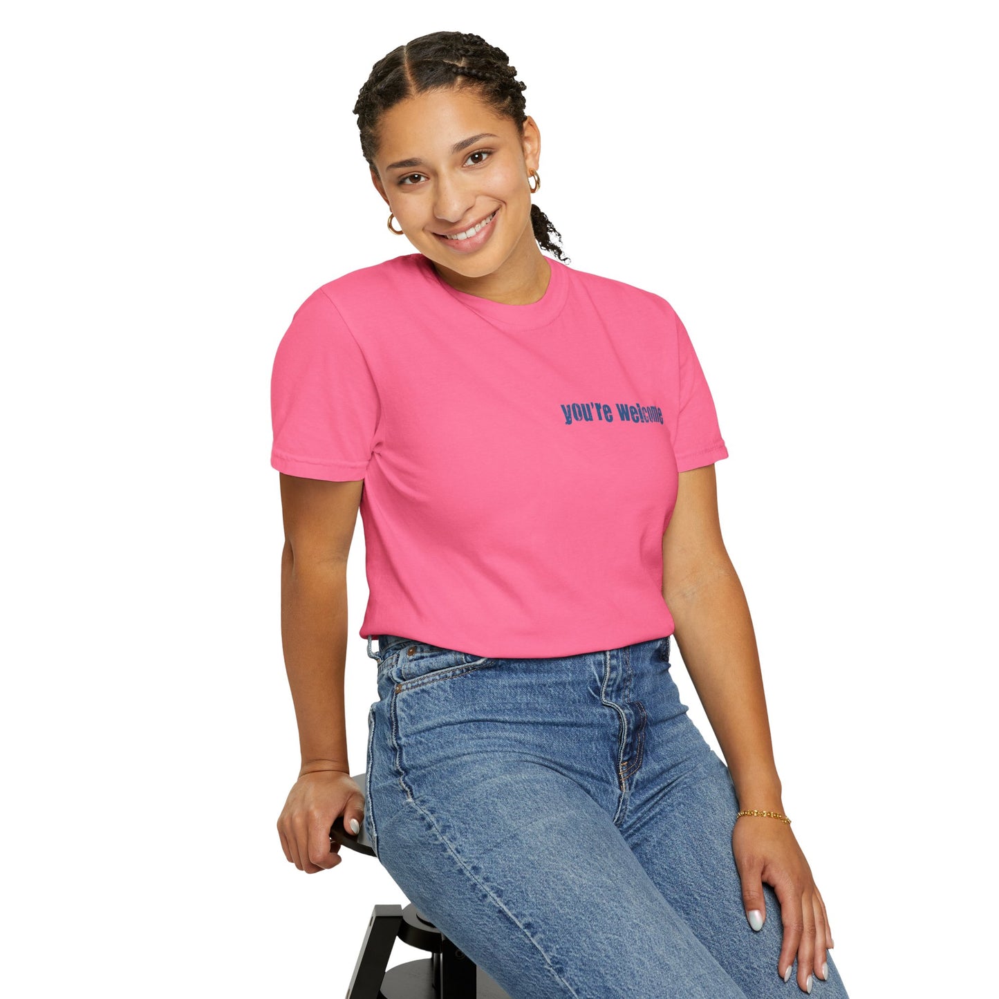 T-Shirt — “You’re Welcome” Motivational Graphic Tee (Back Quote: "I Can’t Make People Like Me…") - Fortunate Lemon Shop