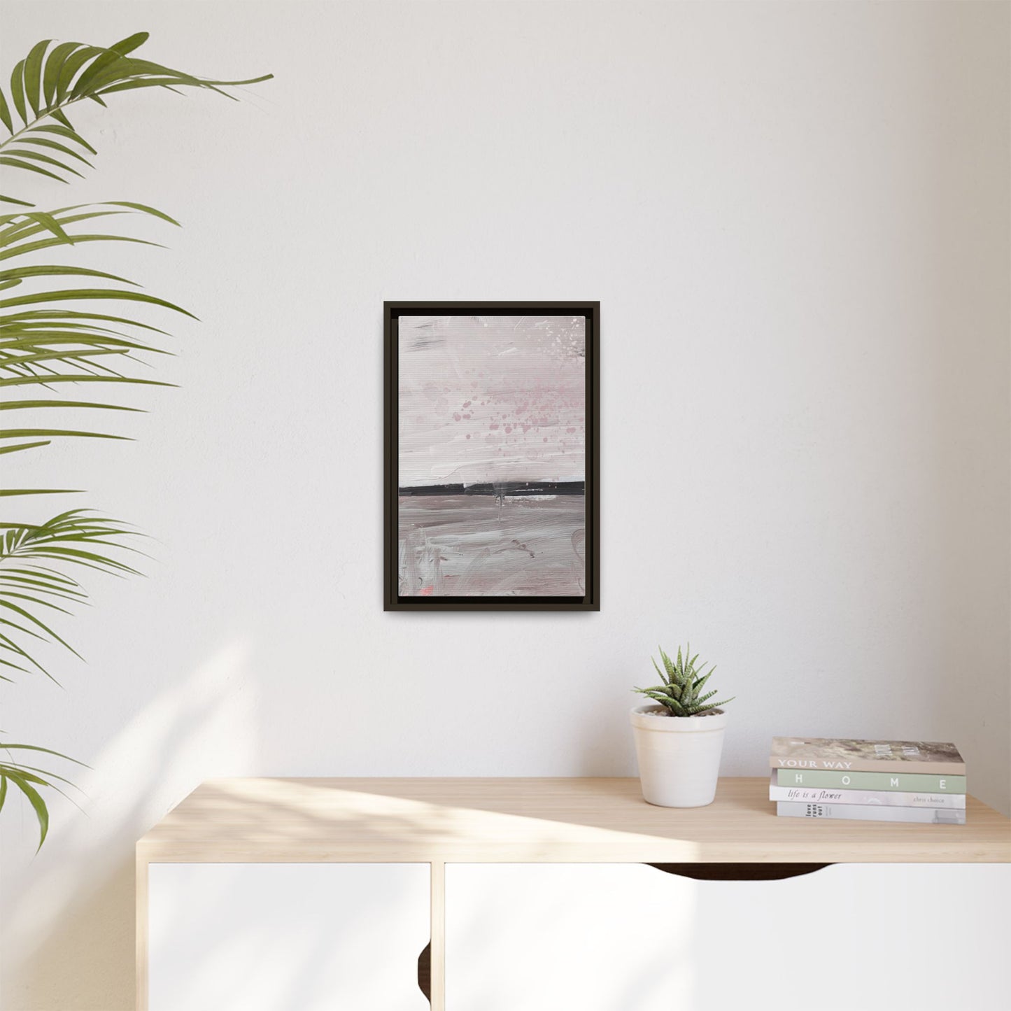 Abstract Pastel Horizon Matte Canvas Print (Framed)