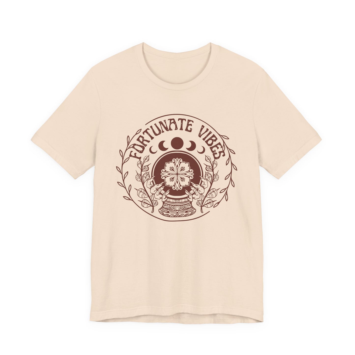 Fortunate Vibes Tee — Crystal Ball Floral Graphic T-Shirt - Fortunate Lemon Shop