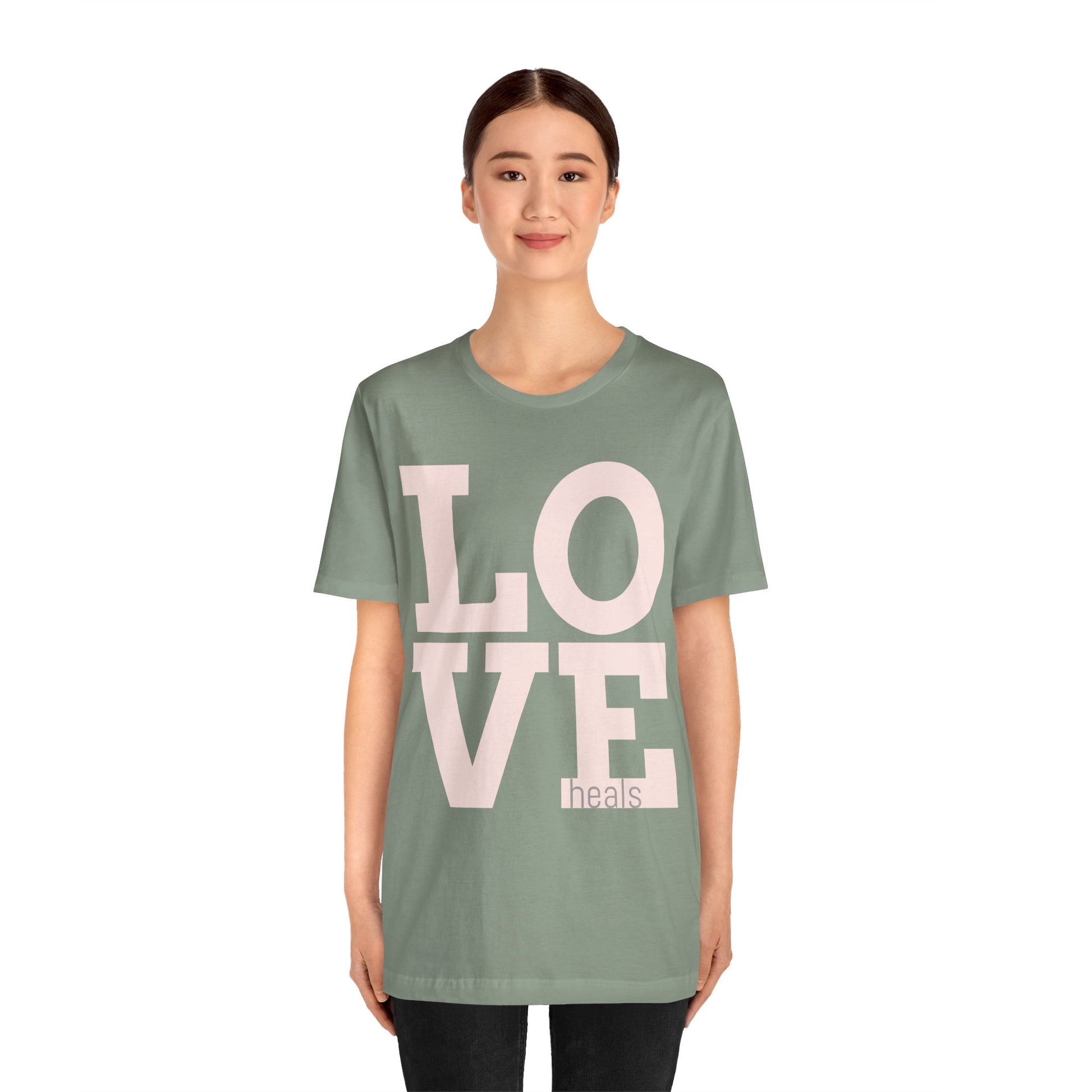 Love Heals Graphic Tee — Inspirational Pink Unisex T-Shirt - Fortunate Lemon Shop