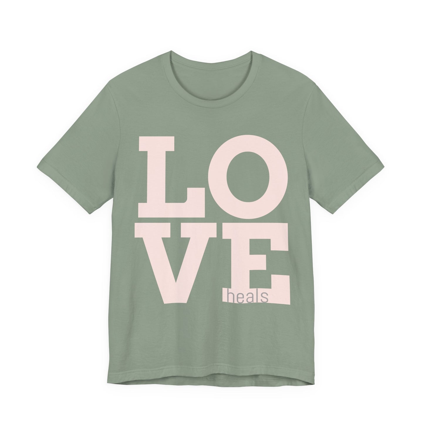 Love Heals Graphic Tee — Inspirational Pink Unisex T-Shirt - Fortunate Lemon Shop