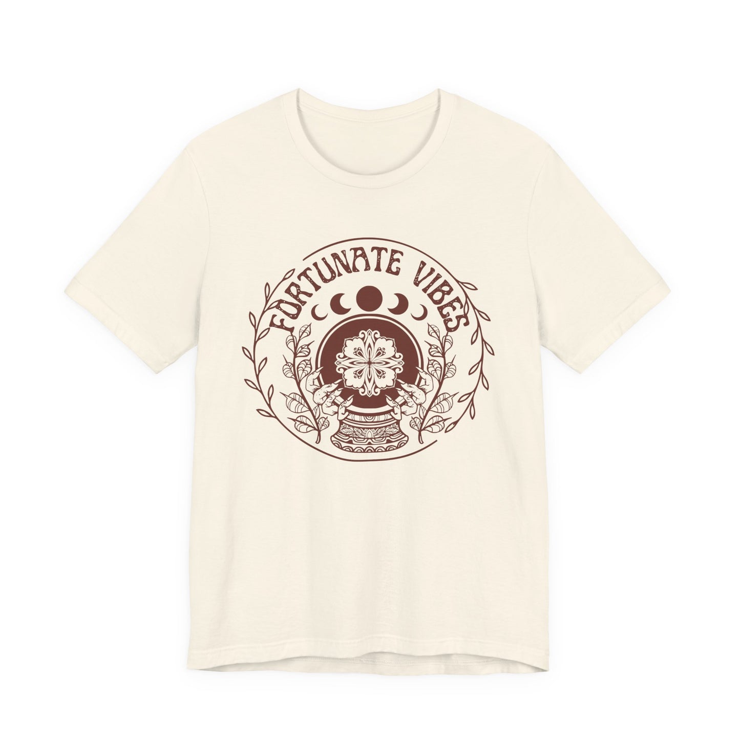 Fortunate Vibes Tee — Crystal Ball Floral Graphic T-Shirt - Fortunate Lemon Shop