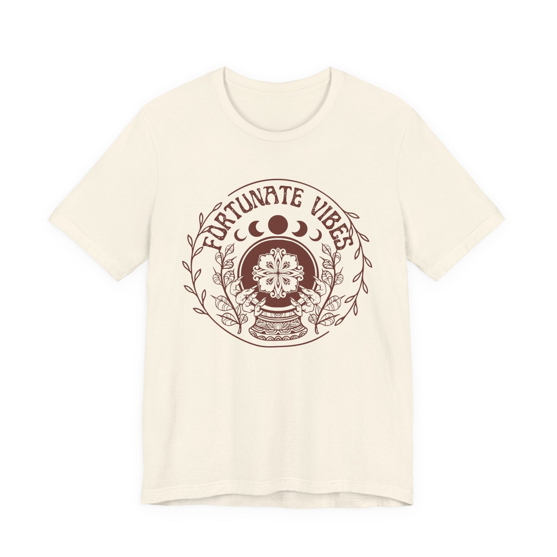 Fortunate Vibes Tee — Crystal Ball Floral Graphic T-Shirt - Fortunate Lemon Shop