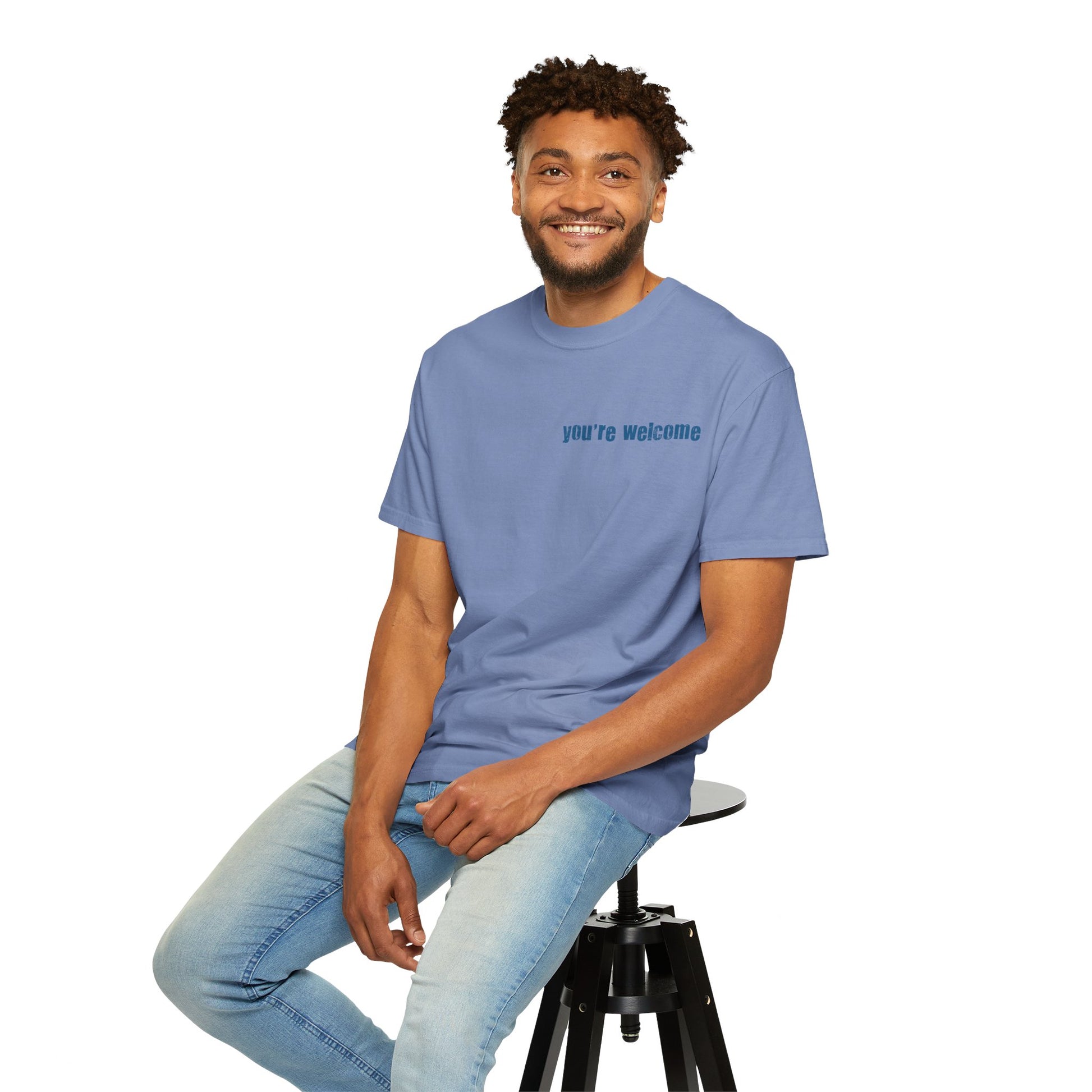 T-Shirt — “You’re Welcome” Motivational Graphic Tee (Back Quote: "I Can’t Make People Like Me…") - Fortunate Lemon Shop