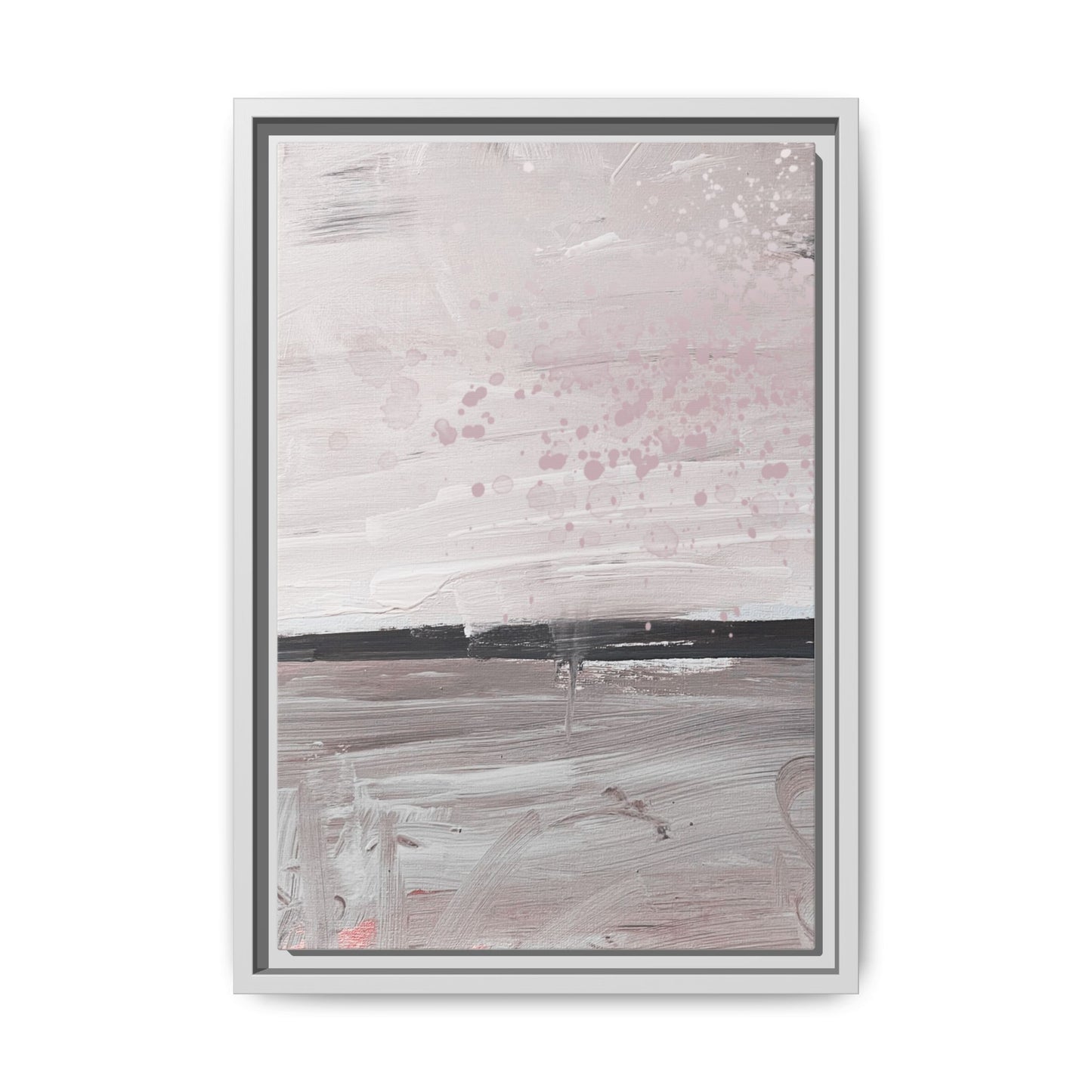 Abstract Pastel Horizon Matte Canvas Print (Framed)