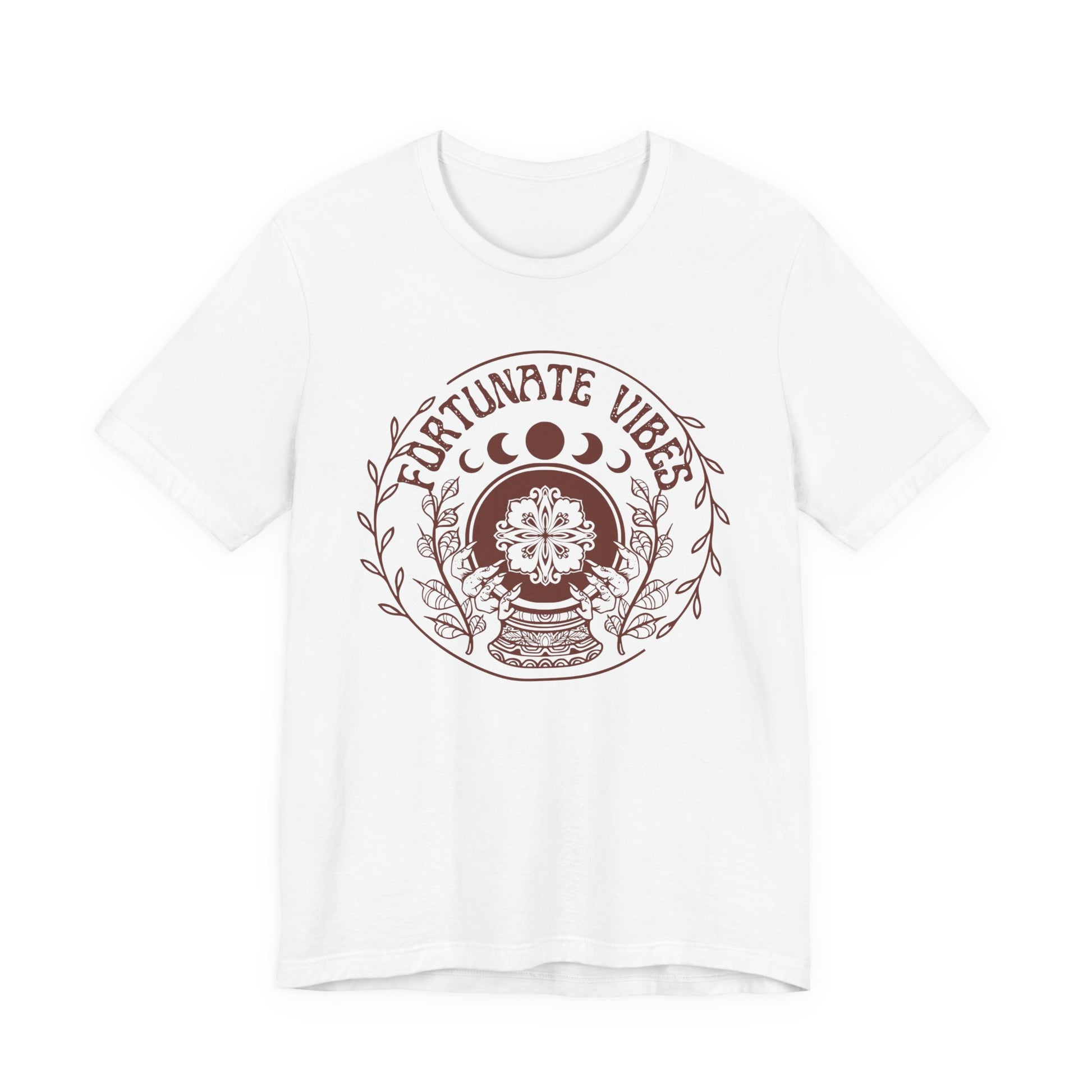 Fortunate Vibes Tee — Crystal Ball Floral Graphic T-Shirt - Fortunate Lemon Shop