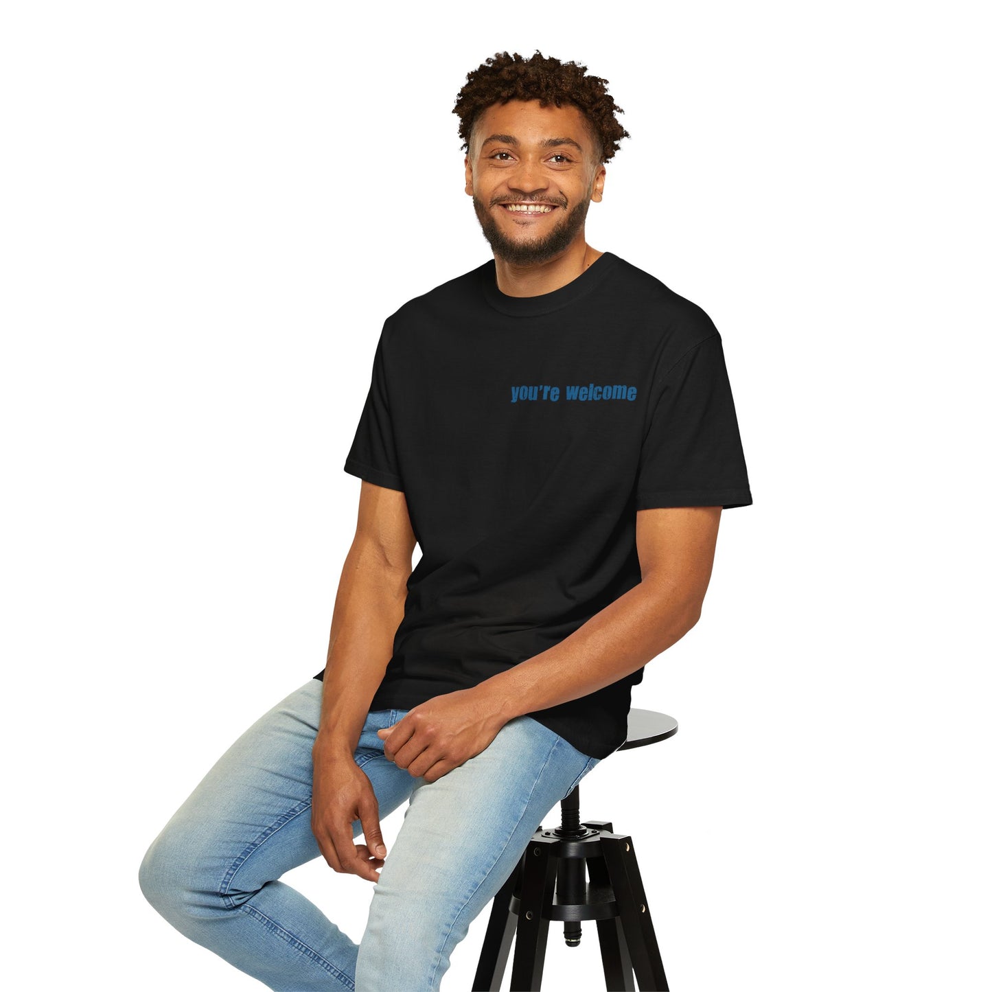T-Shirt — “You’re Welcome” Motivational Graphic Tee (Back Quote: "I Can’t Make People Like Me…") - Fortunate Lemon Shop