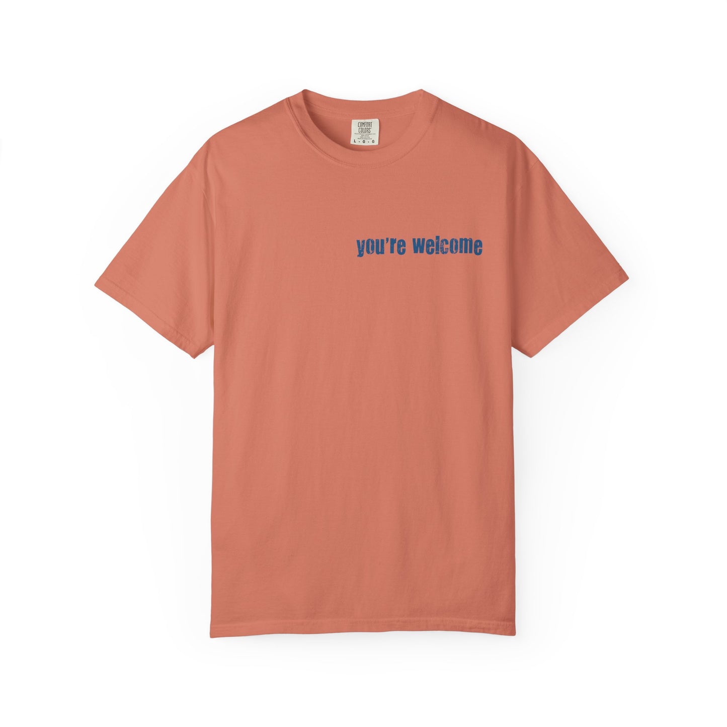 T-Shirt — “You’re Welcome” Motivational Graphic Tee (Back Quote: "I Can’t Make People Like Me…") - Fortunate Lemon Shop