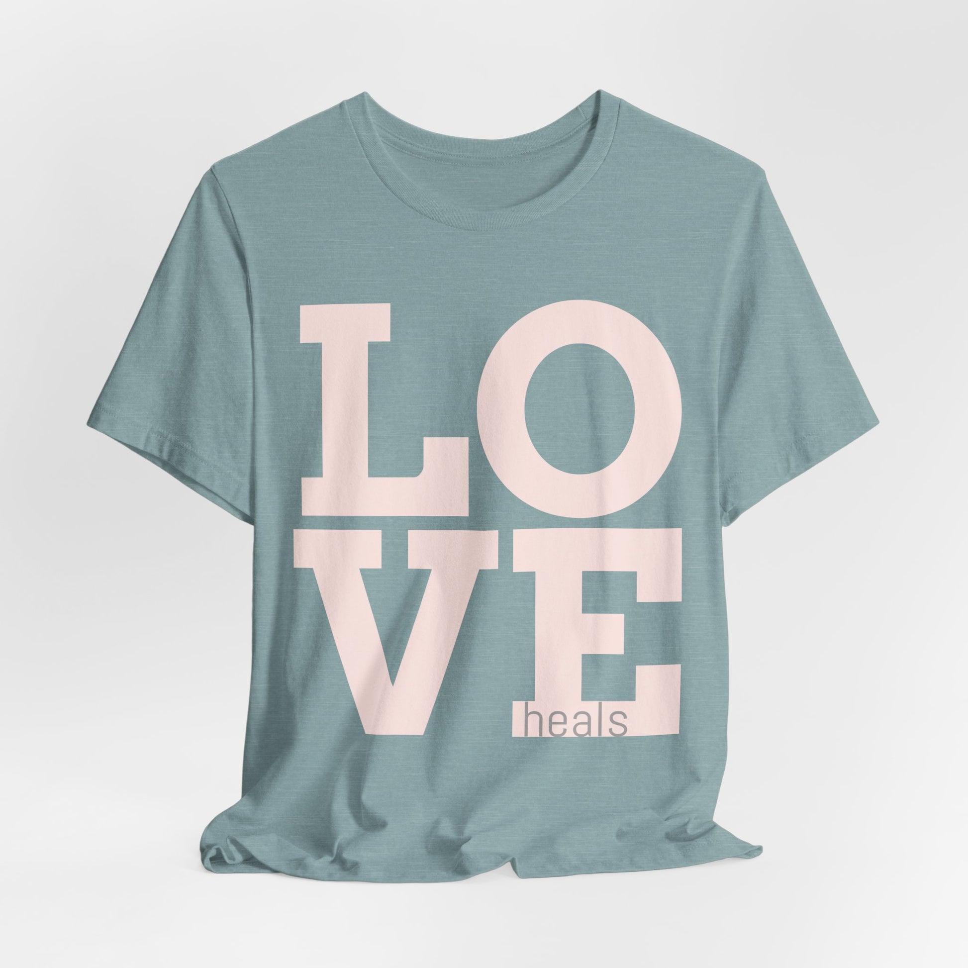 Love Heals Graphic Tee — Inspirational Pink Unisex T-Shirt - Fortunate Lemon Shop