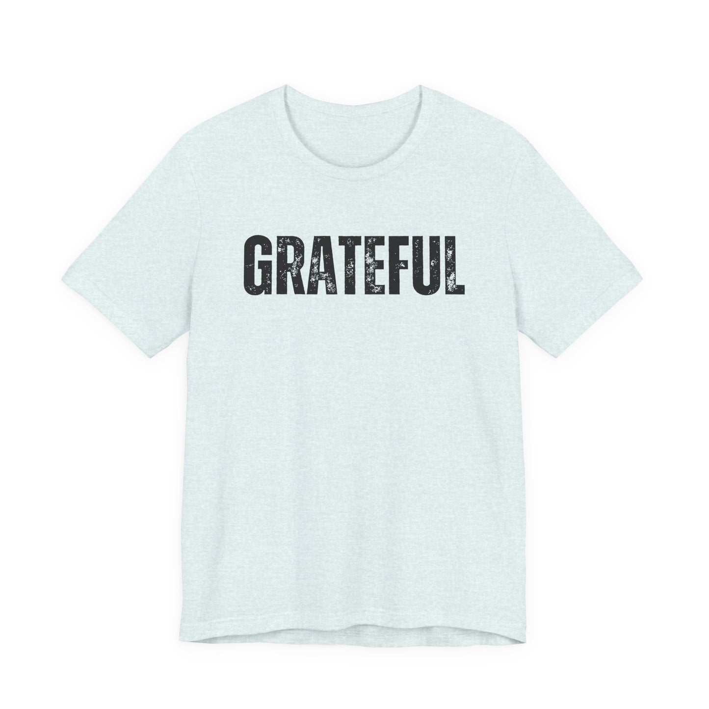 Grateful Graphic Tee – Vintage Distressed 'GRATEFUL' Short Sleeve Shirt - Fortunate Lemon Shop