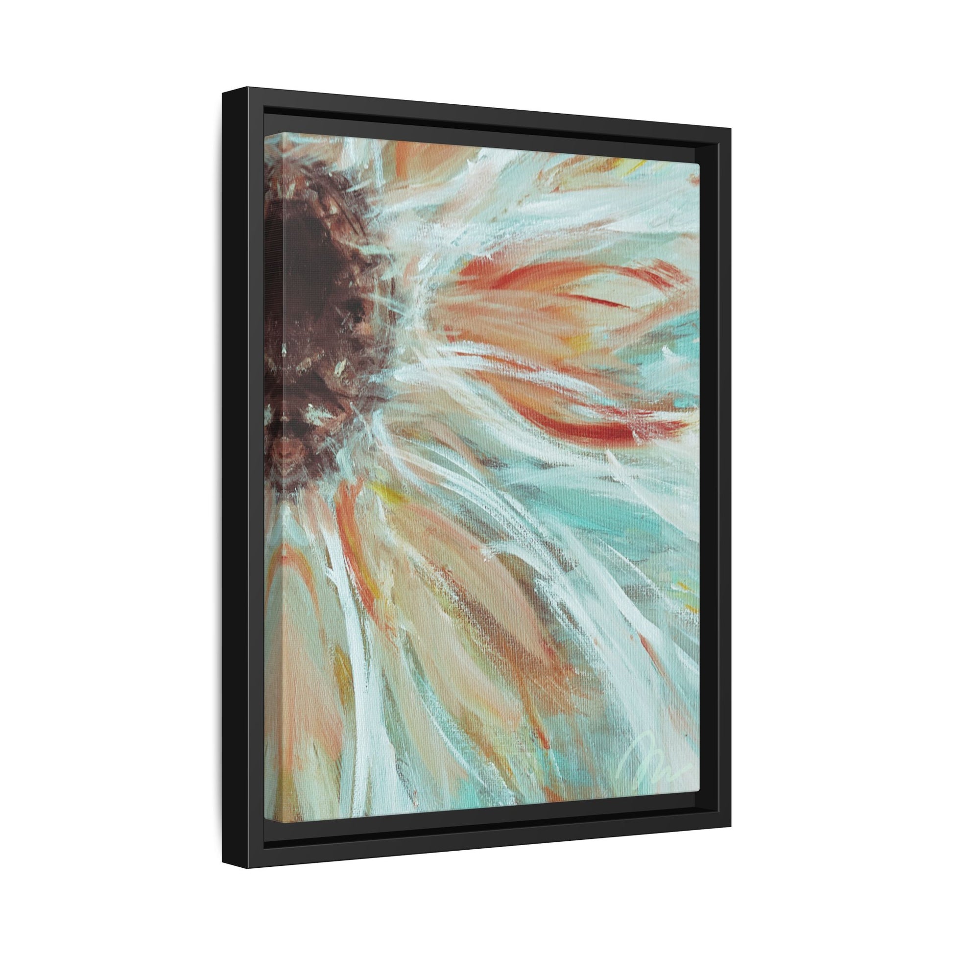 Abstract Floral Burst Framed Canvas - Fortunate Lemon Shop