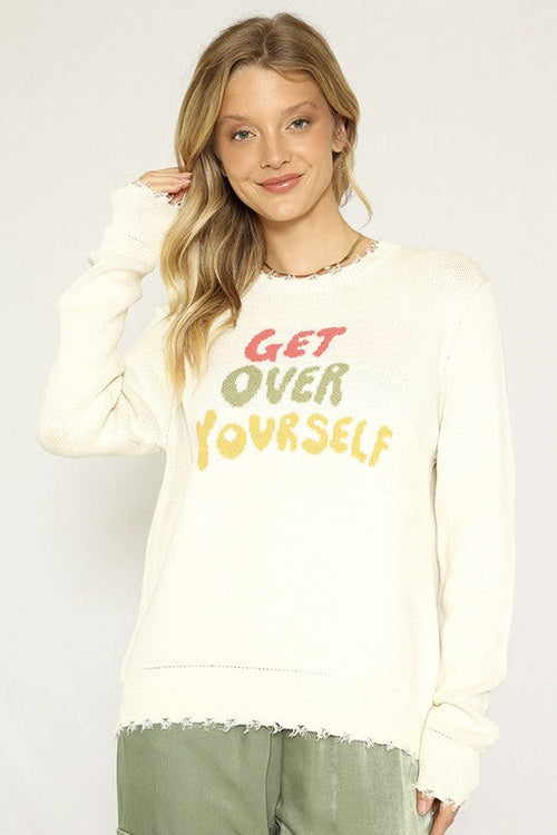 Get over yourself sweater - Fortunate Lemon Shop