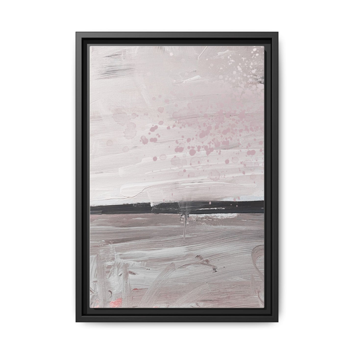 Abstract Pastel Horizon Matte Canvas Print (Framed)