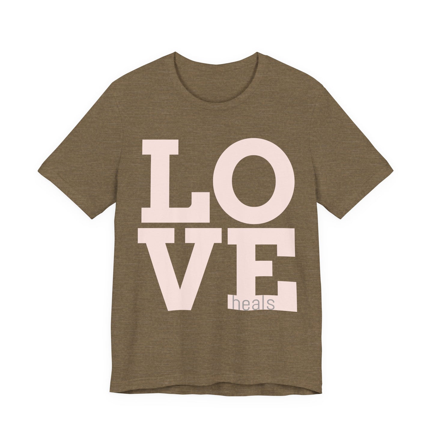 Love Heals Graphic Tee — Inspirational Pink Unisex T-Shirt - Fortunate Lemon Shop