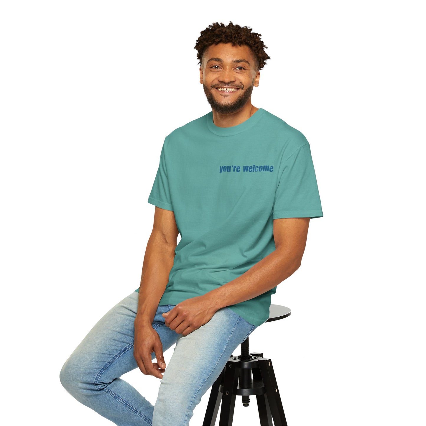 T-Shirt — “You’re Welcome” Motivational Graphic Tee (Back Quote: "I Can’t Make People Like Me…") - Fortunate Lemon Shop
