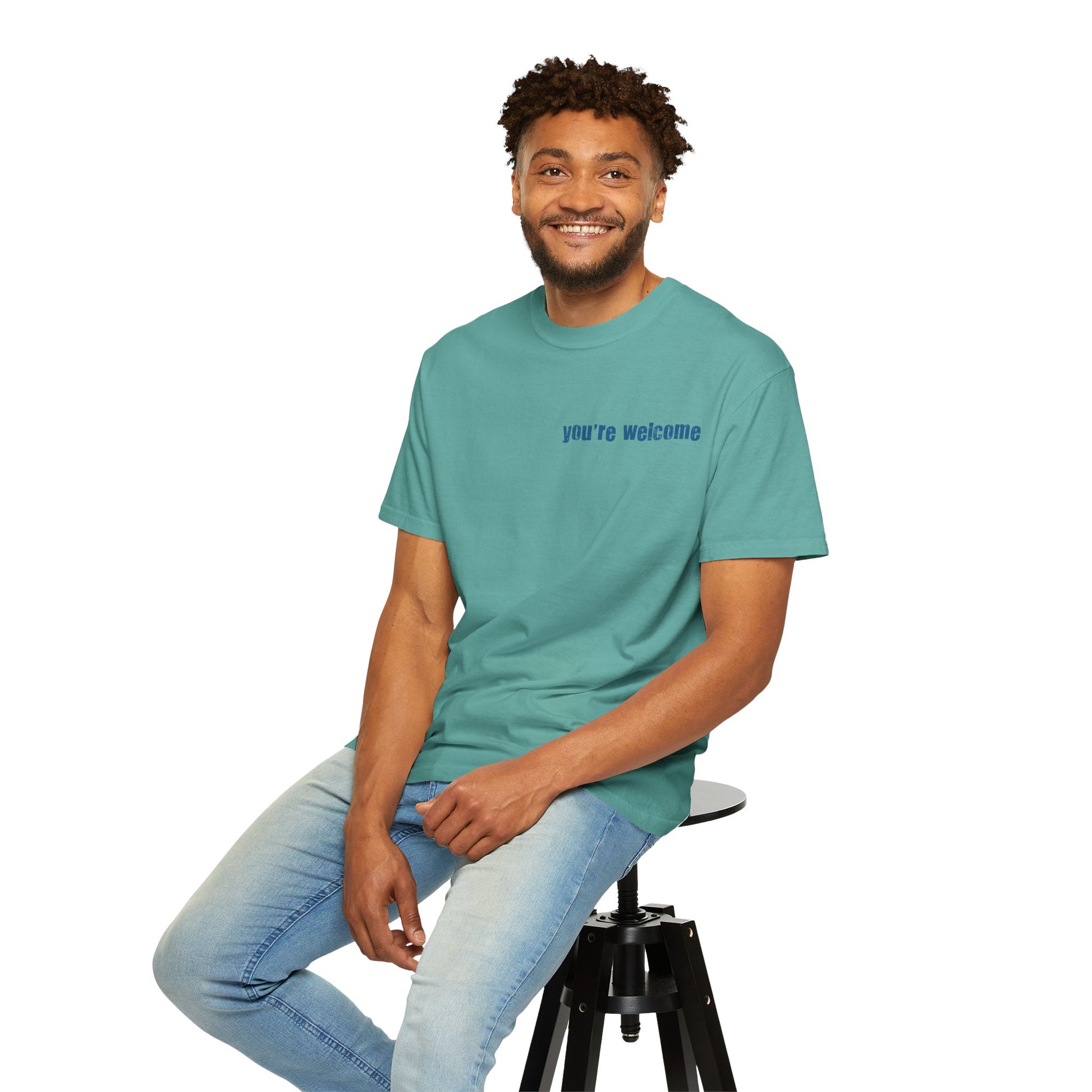 T-Shirt — “You’re Welcome” Motivational Graphic Tee (Back Quote: "I Can’t Make People Like Me…") - Fortunate Lemon Shop