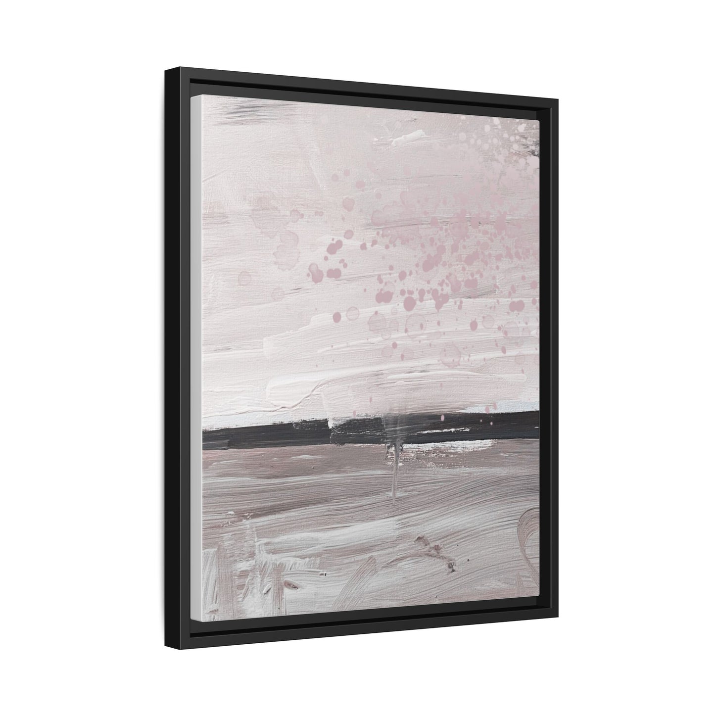Abstract Pastel Horizon Matte Canvas Print (Framed)
