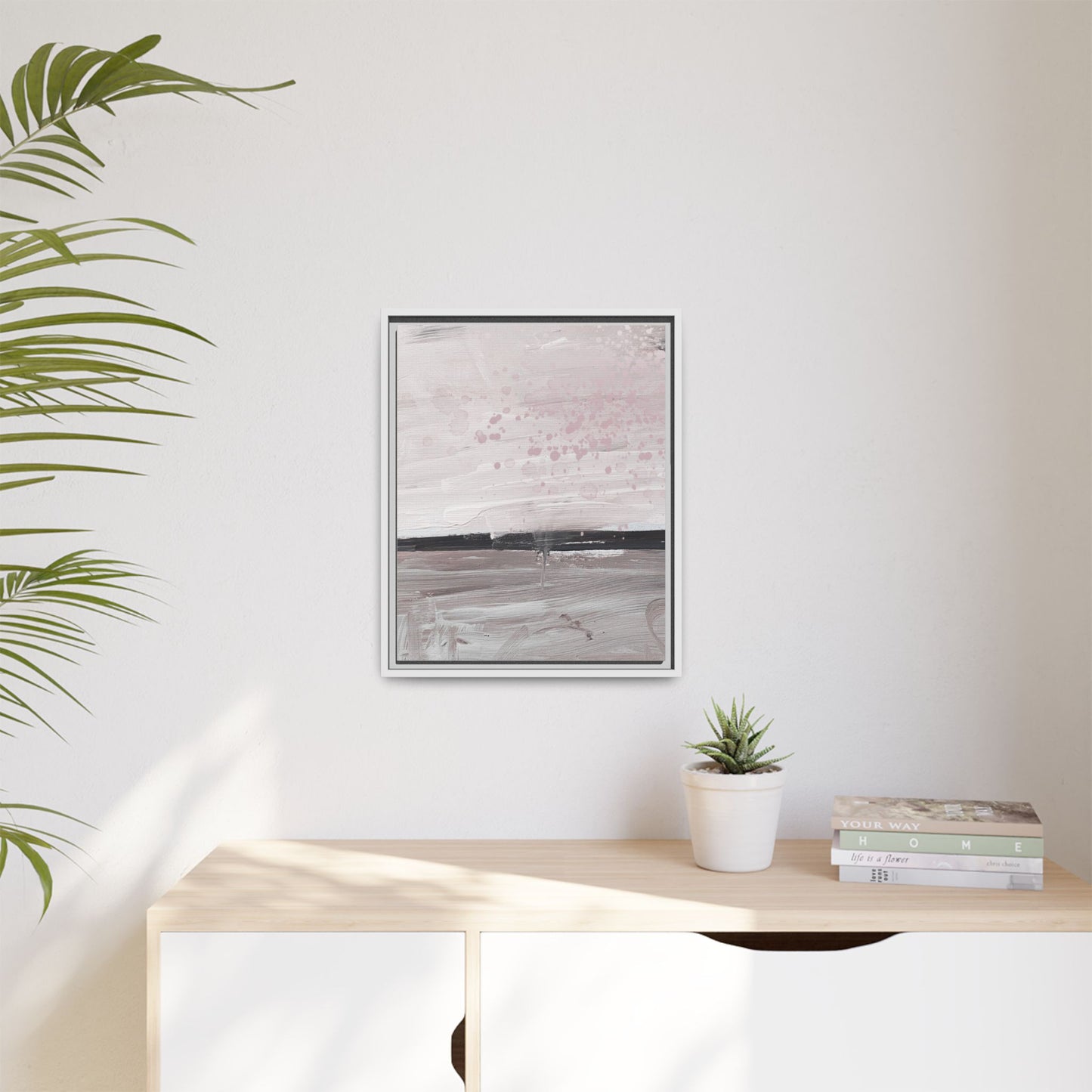 Abstract Pastel Horizon Matte Canvas Print (Framed)