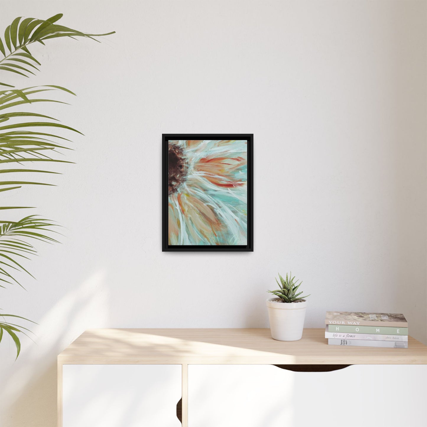 Abstract Floral Burst Framed Canvas - Fortunate Lemon Shop