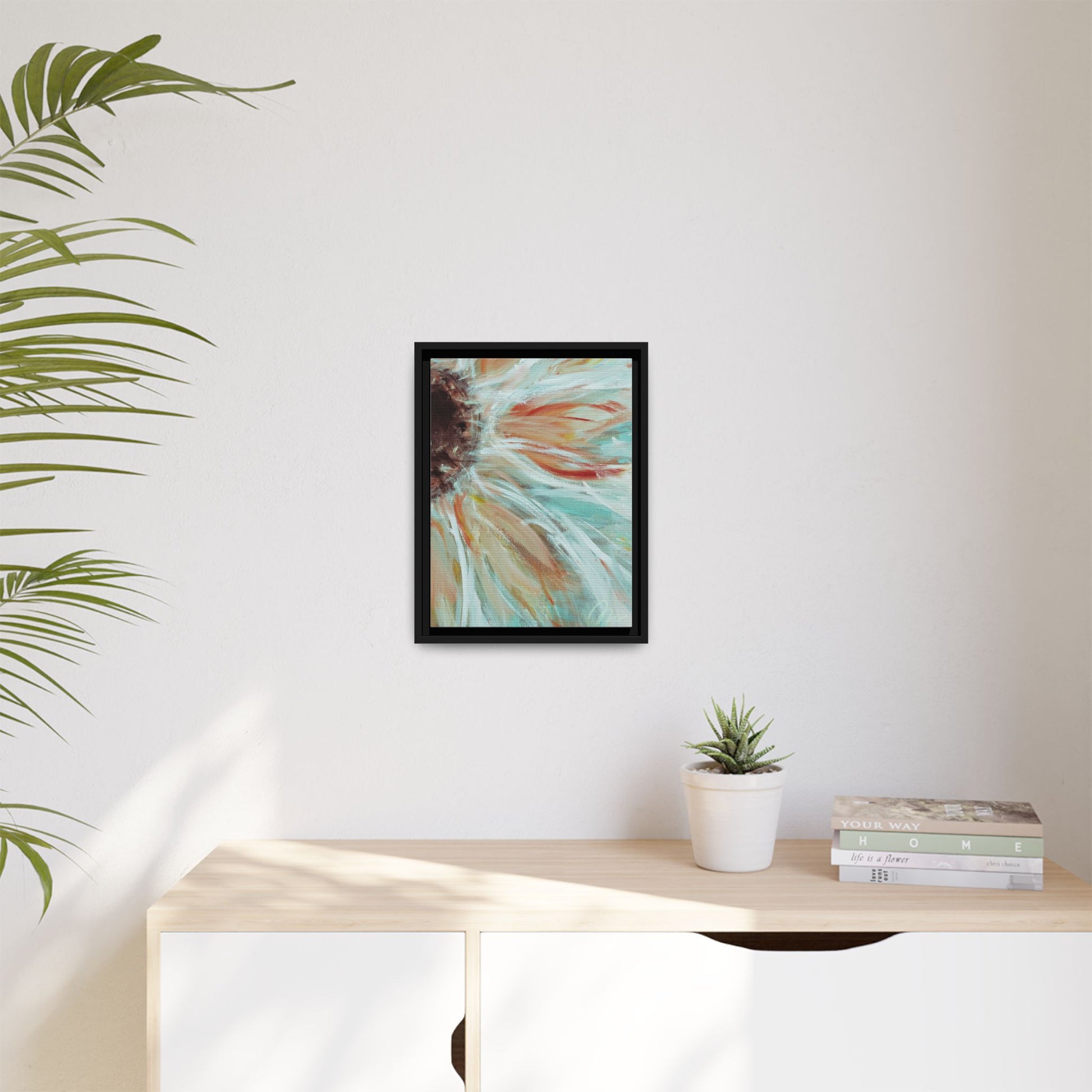 Abstract Floral Burst Framed Canvas - Fortunate Lemon Shop