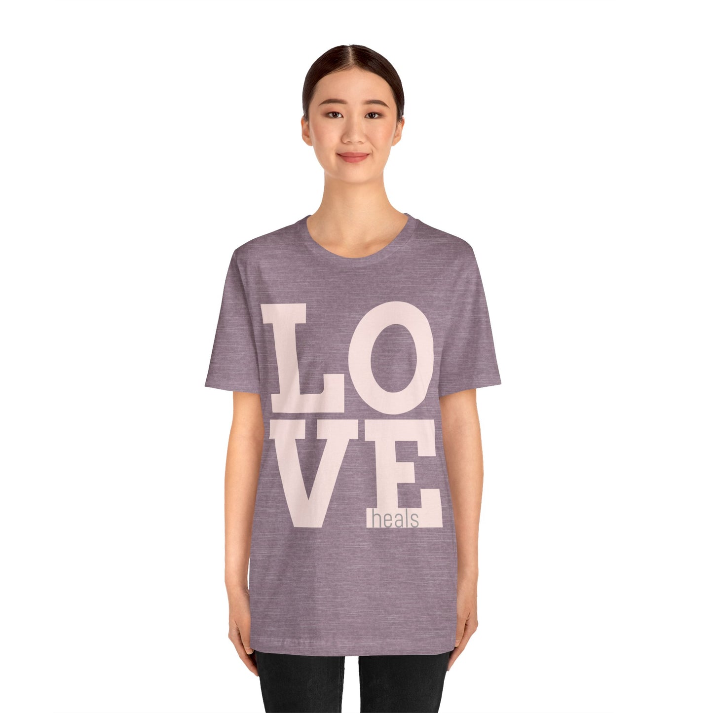 Love Heals Graphic Tee — Inspirational Pink Unisex T-Shirt - Fortunate Lemon Shop
