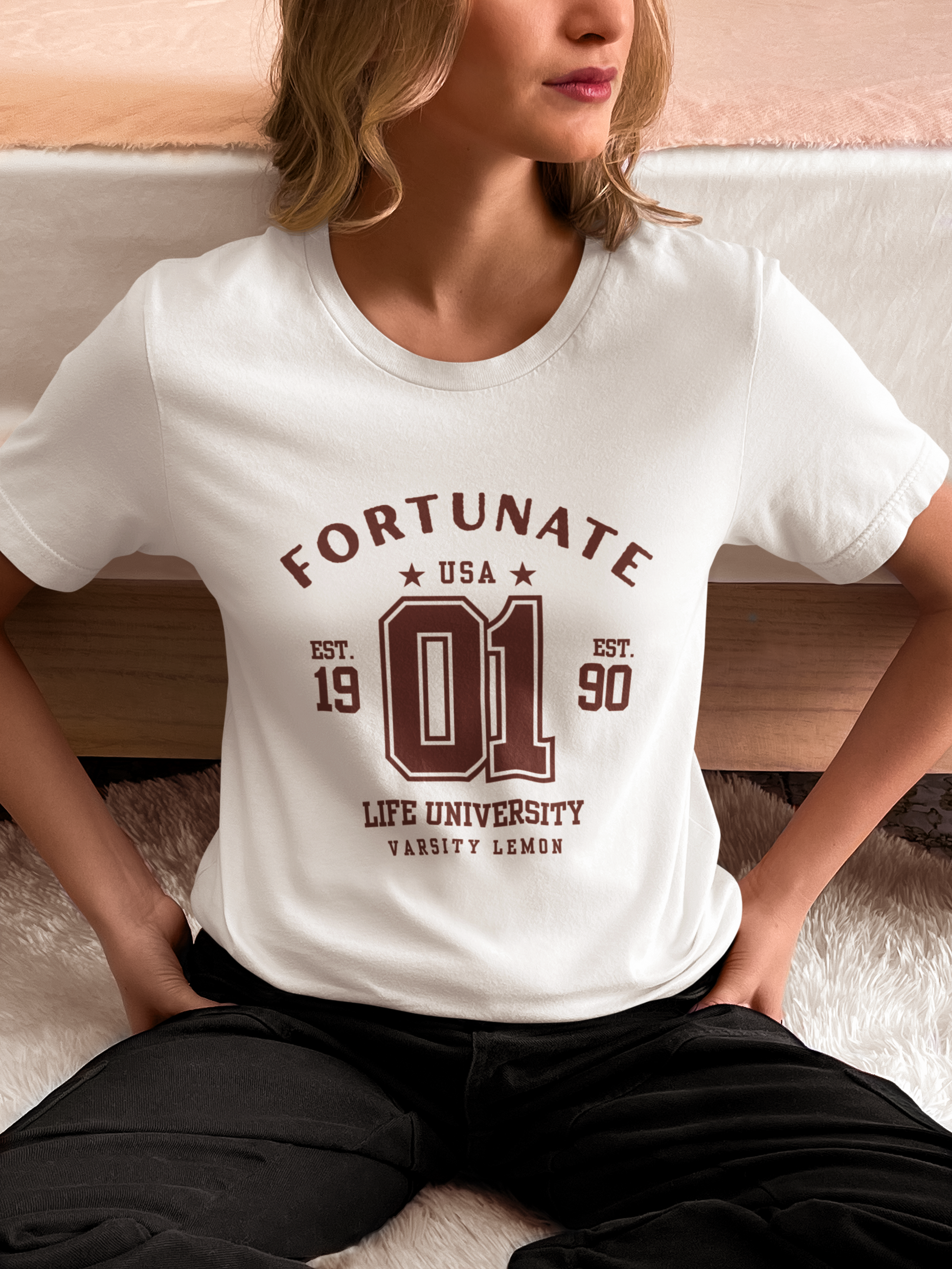 Fortunate 01 Life University T-Shirt - Fortunate Lemon Shop