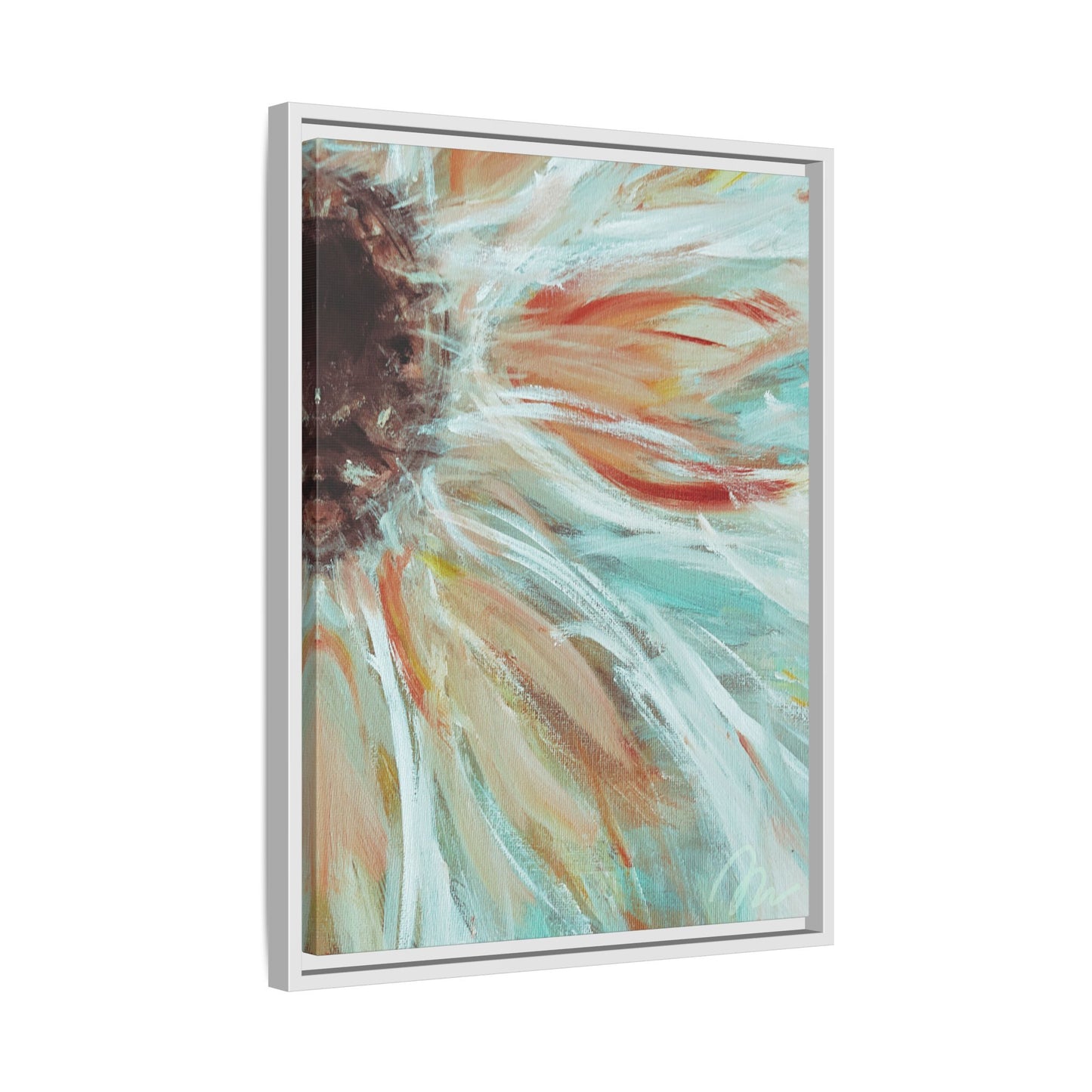 Abstract Floral Burst Framed Canvas - Fortunate Lemon Shop