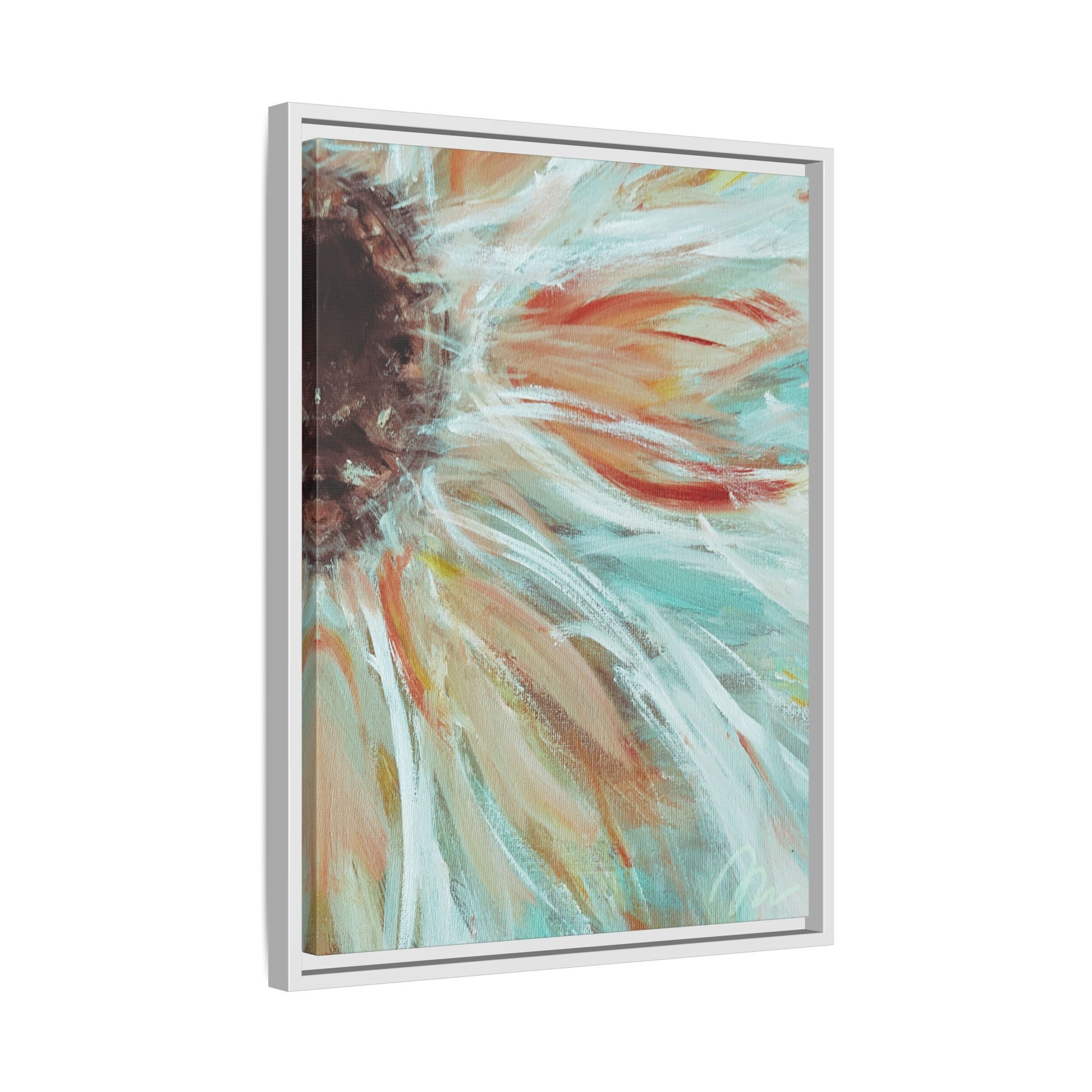 Abstract Floral Burst Framed Canvas - Fortunate Lemon Shop