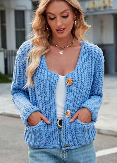 Cropped Knit Cardigan - Fortunate Lemon Shop