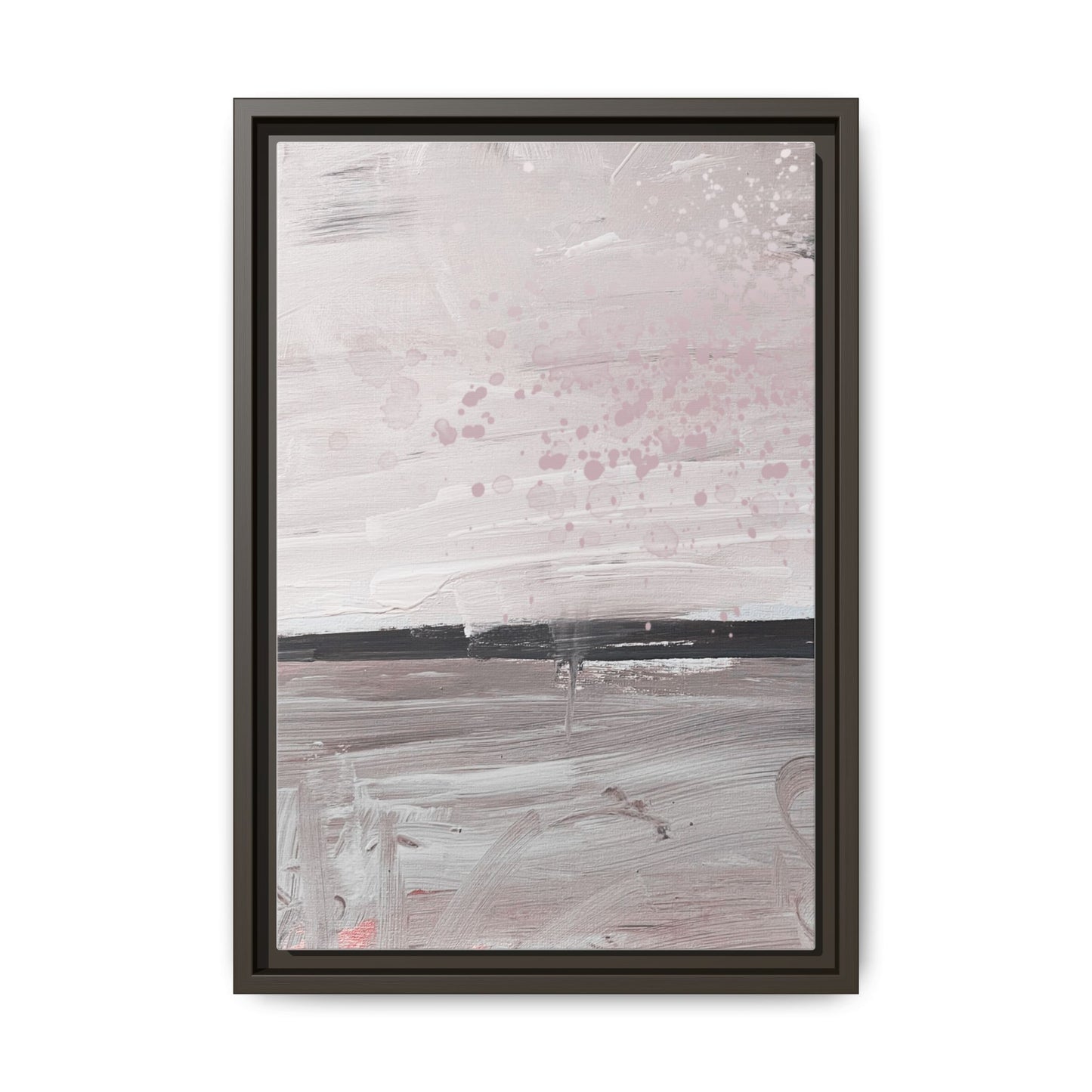 Abstract Pastel Horizon Matte Canvas Print (Framed)