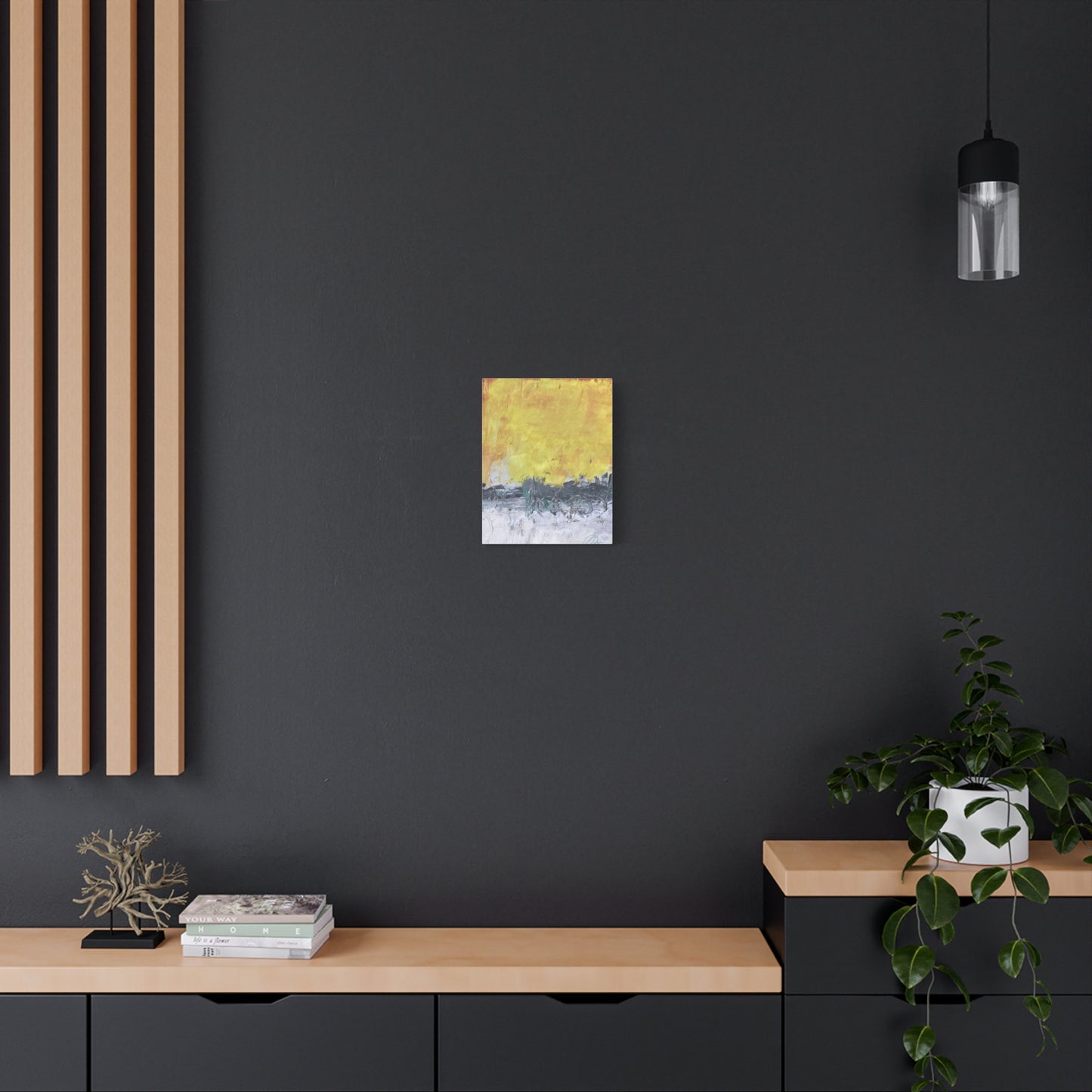 Abstract Yellow Horizon Canvas Print — Modern Stretched Wall Art - Fortunate Lemon Shop