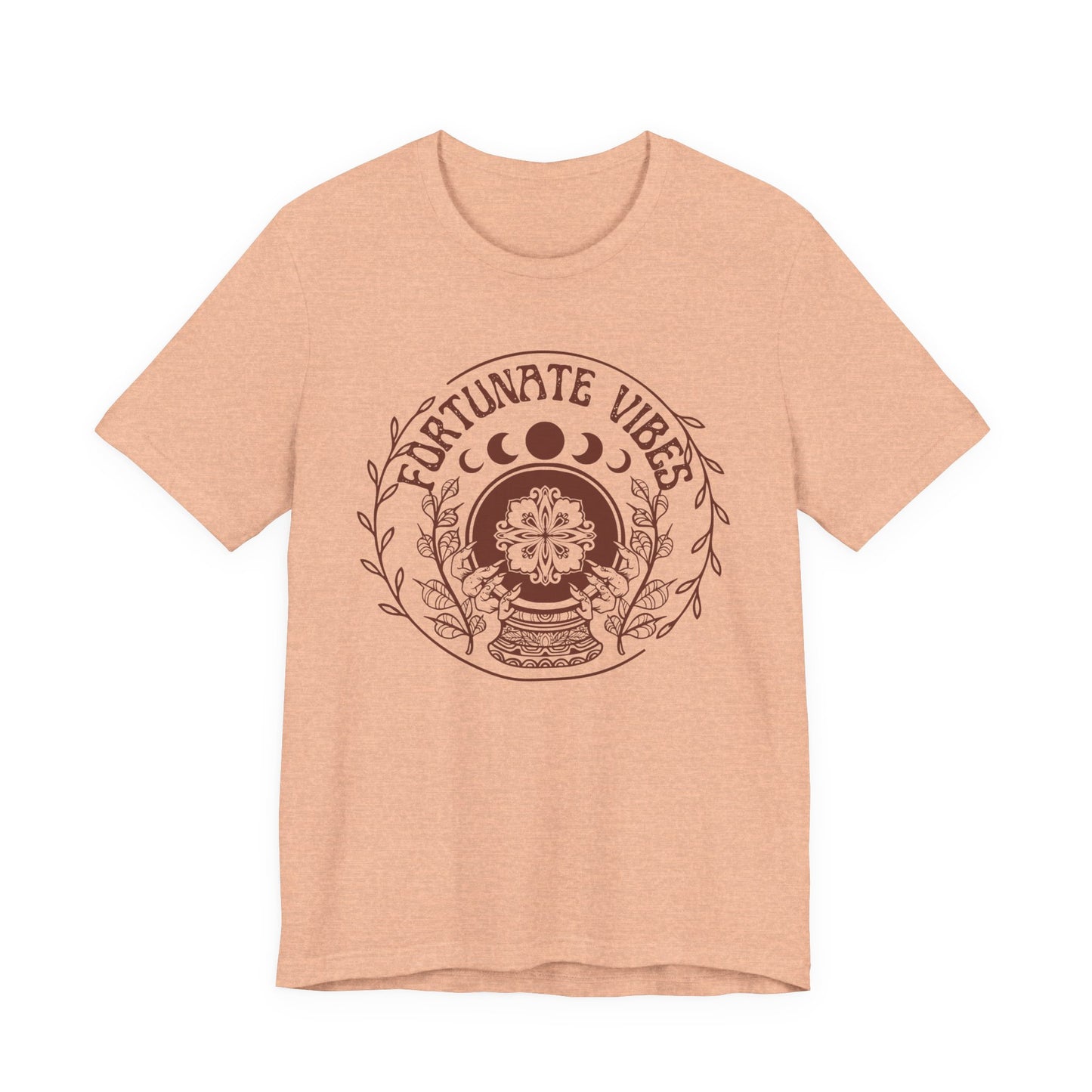 Fortunate Vibes Tee — Crystal Ball Floral Graphic T-Shirt - Fortunate Lemon Shop