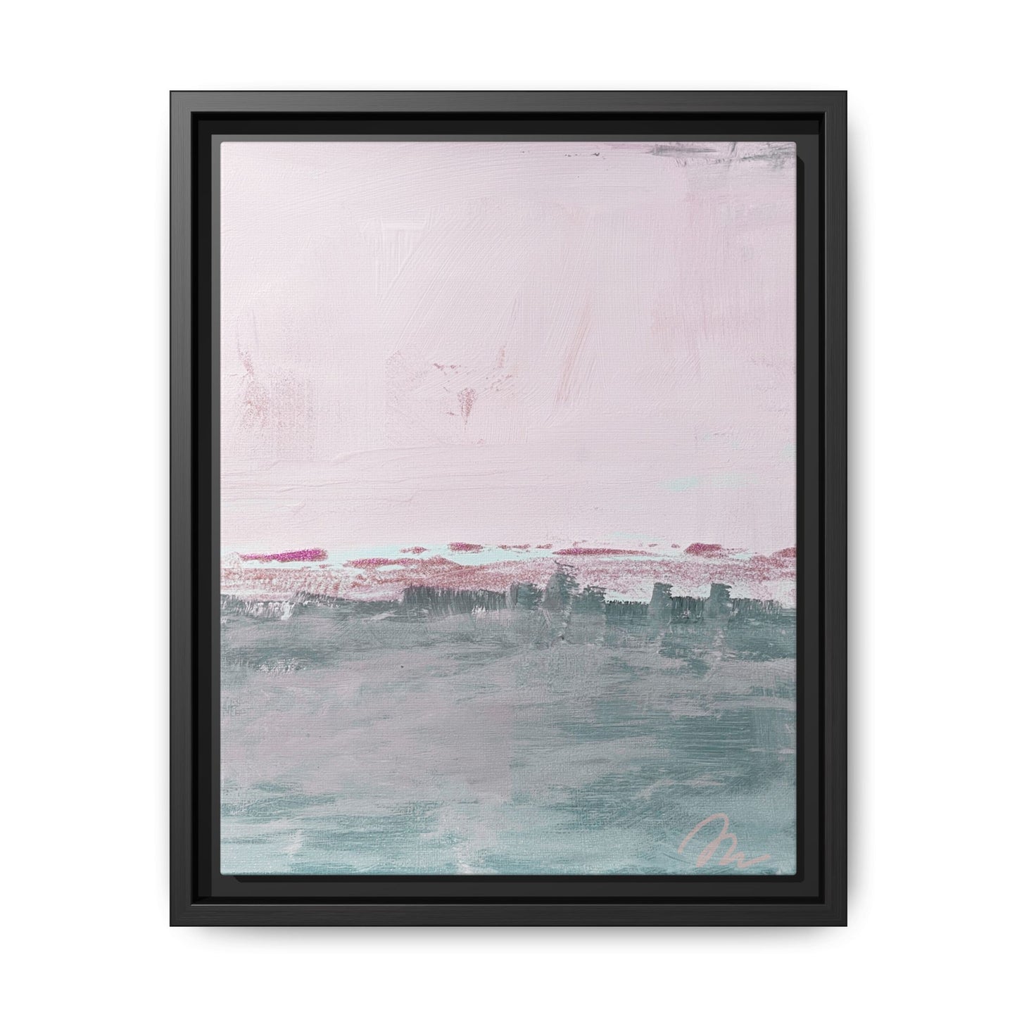 Abstract Pastel Seascape Canvas Print — Framed Matte Wall Art - Fortunate Lemon Shop