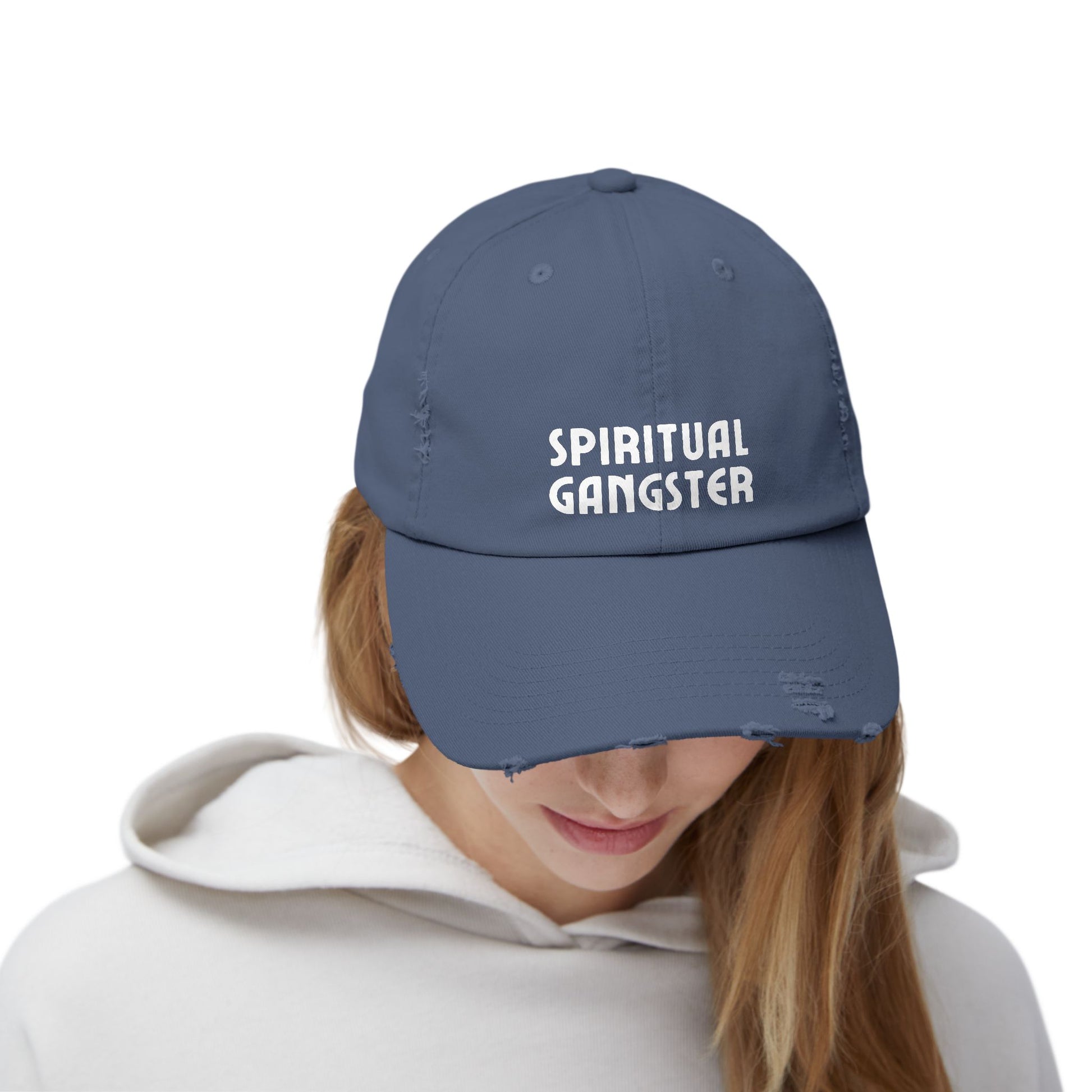 Spiritual Gangster Distressed Cap — Vintage Boho Yoga Hat - Fortunate Lemon Shop