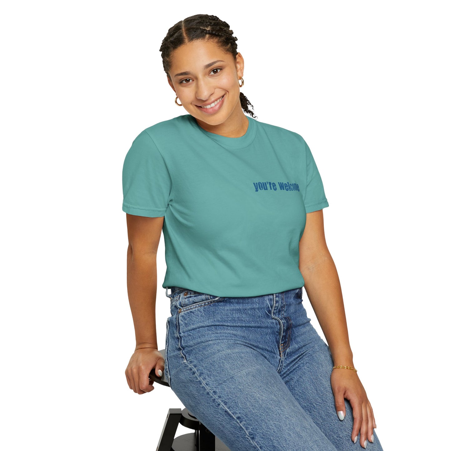 T-Shirt — “You’re Welcome” Motivational Graphic Tee (Back Quote: "I Can’t Make People Like Me…") - Fortunate Lemon Shop